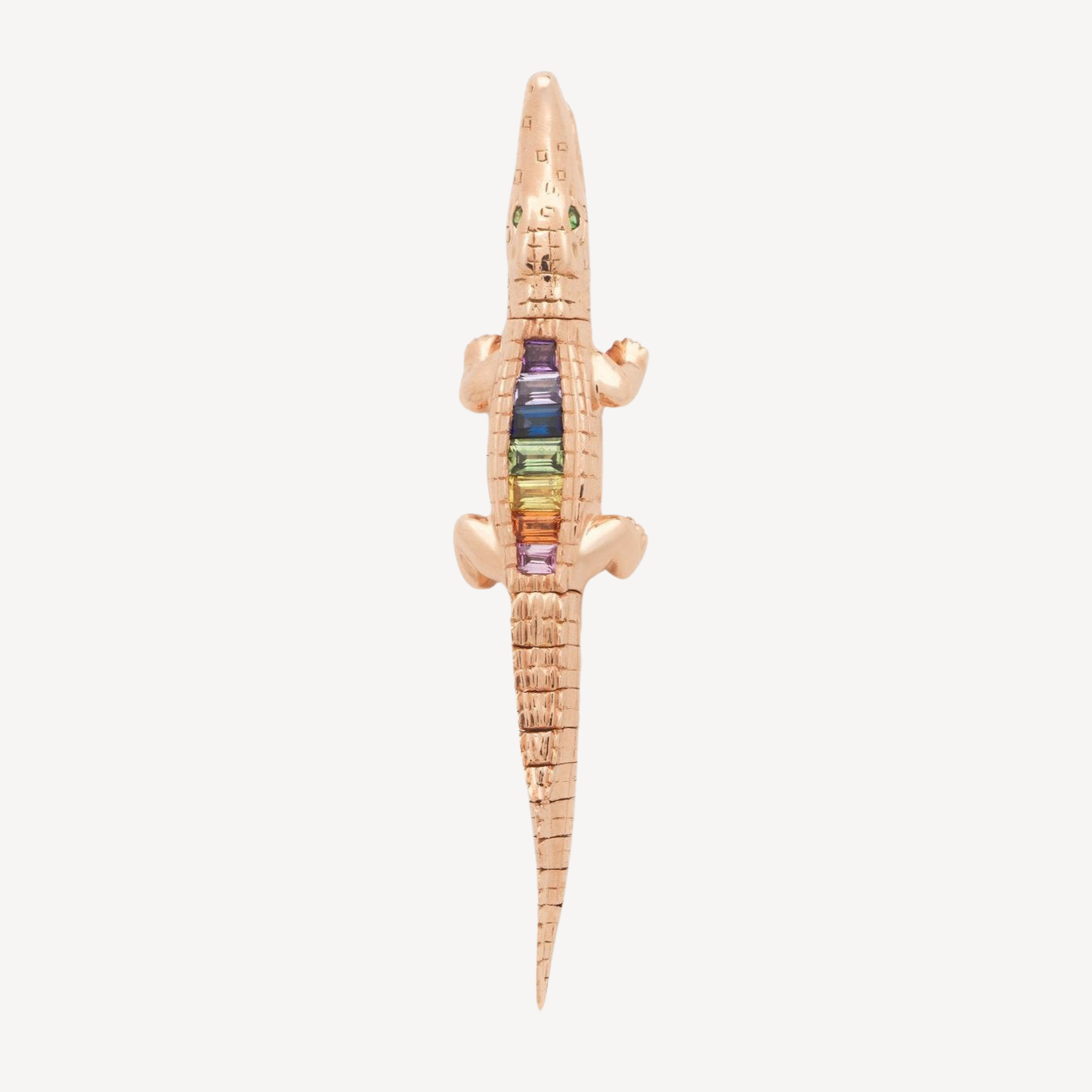 Rainbow Alligator Earring