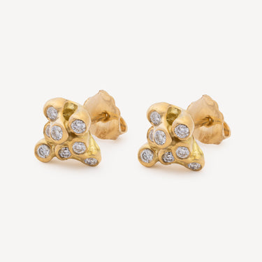 Studs Star Cluster Diamonds Earrings