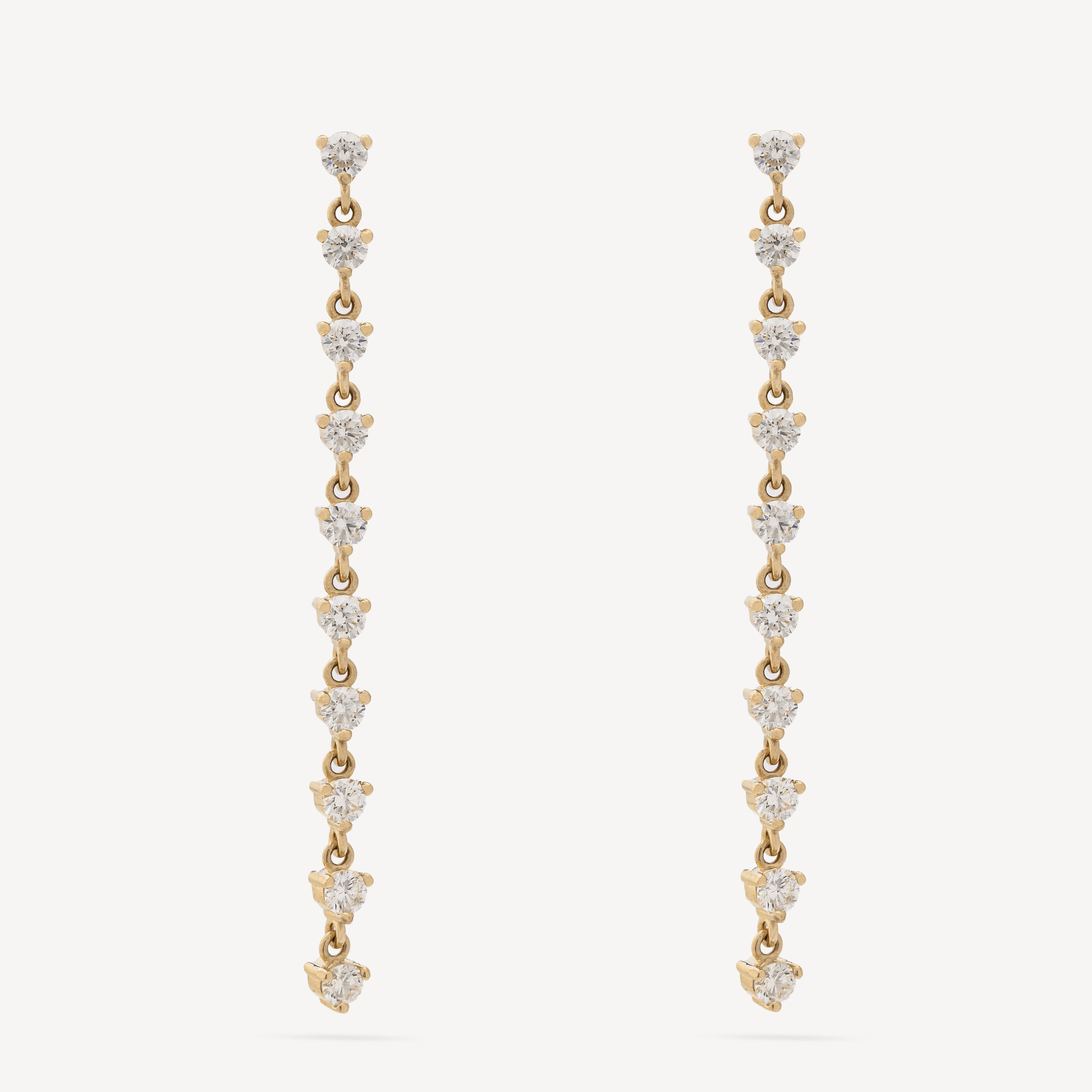 10 Diamonds Dangle Earrings