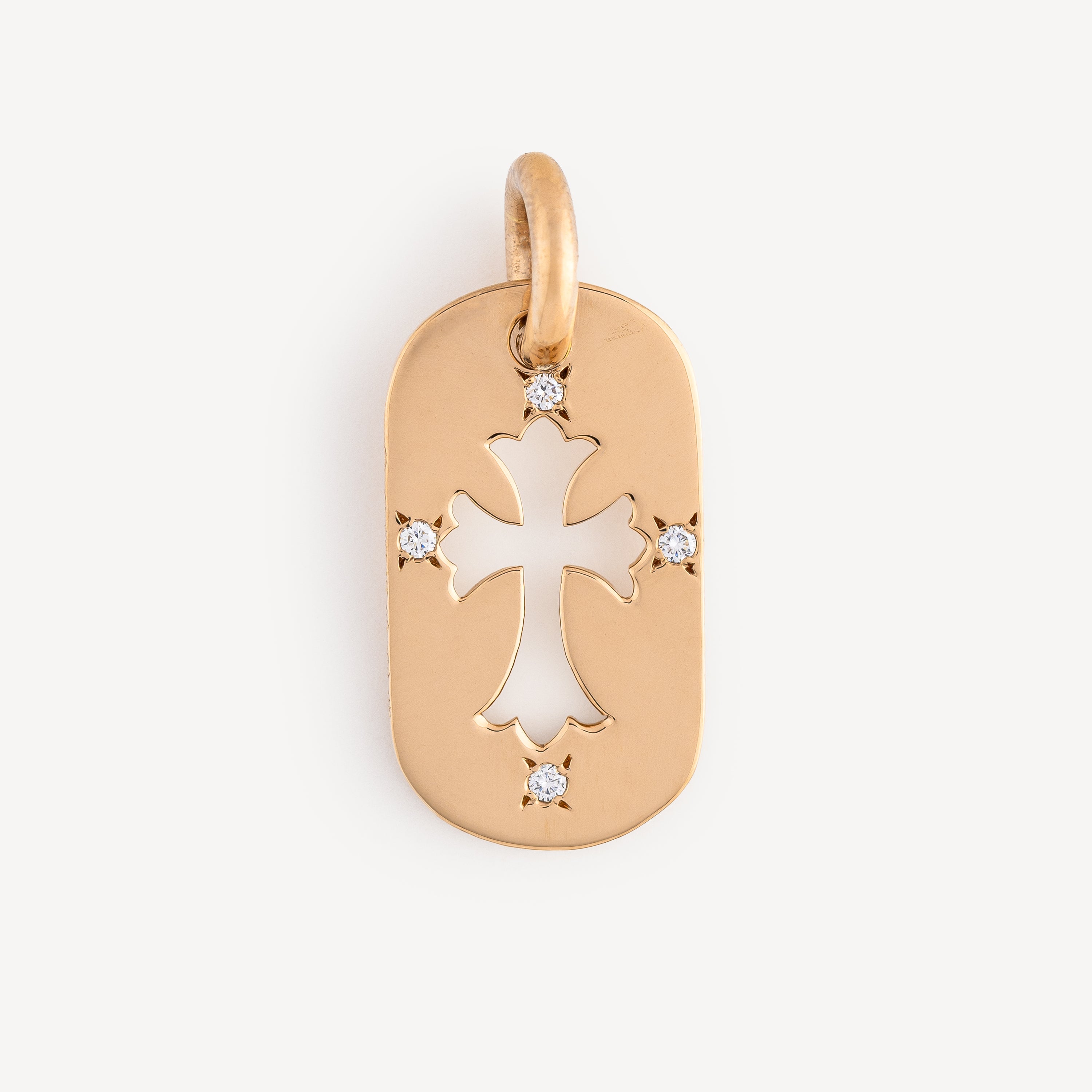 Gold Cross and Diamonds Pendant