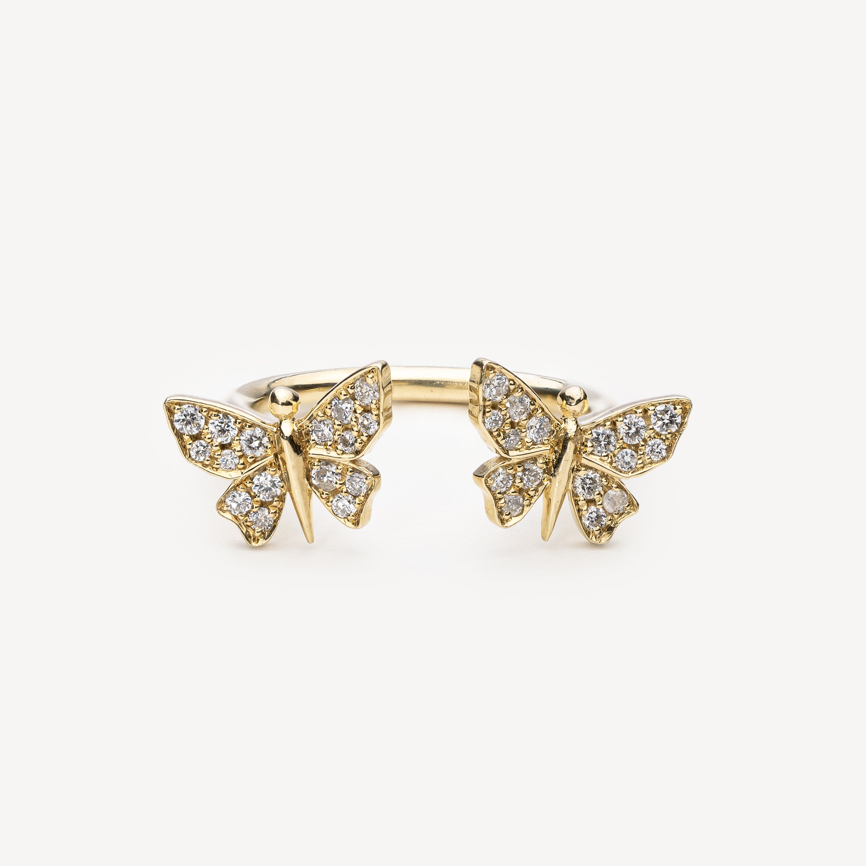 Floating Diamond Butterfly ring