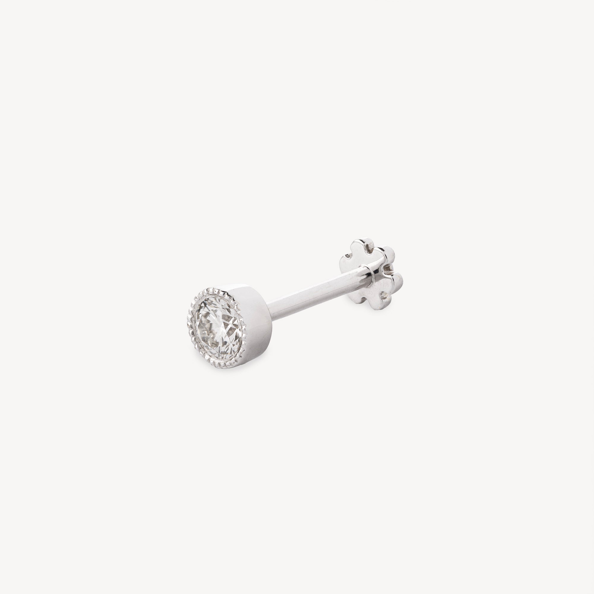 Stud Invisible Set Diamond Threaded