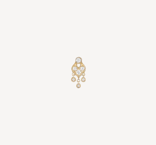 Bouton Sultane Earring Yellow Gold Diamonds