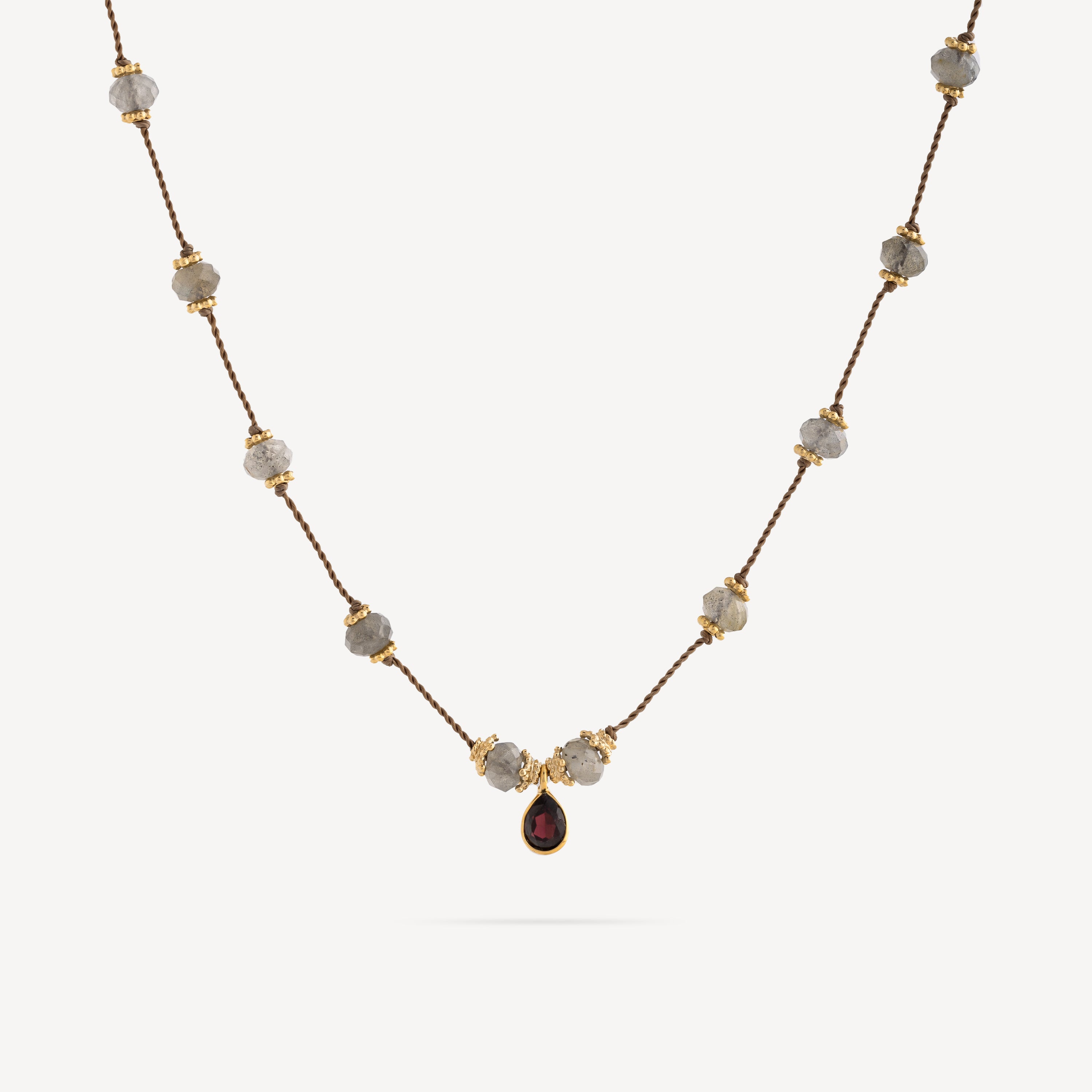 Necklace Tanza Labradorite Garnet