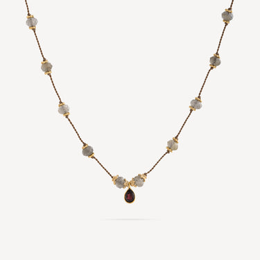 Necklace Tanza Labradorite Garnet