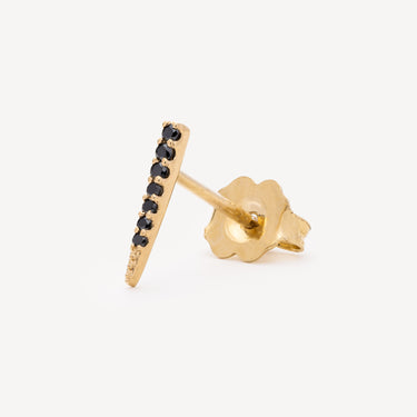 La Josie Earring Yellow Gold Black Diamonds