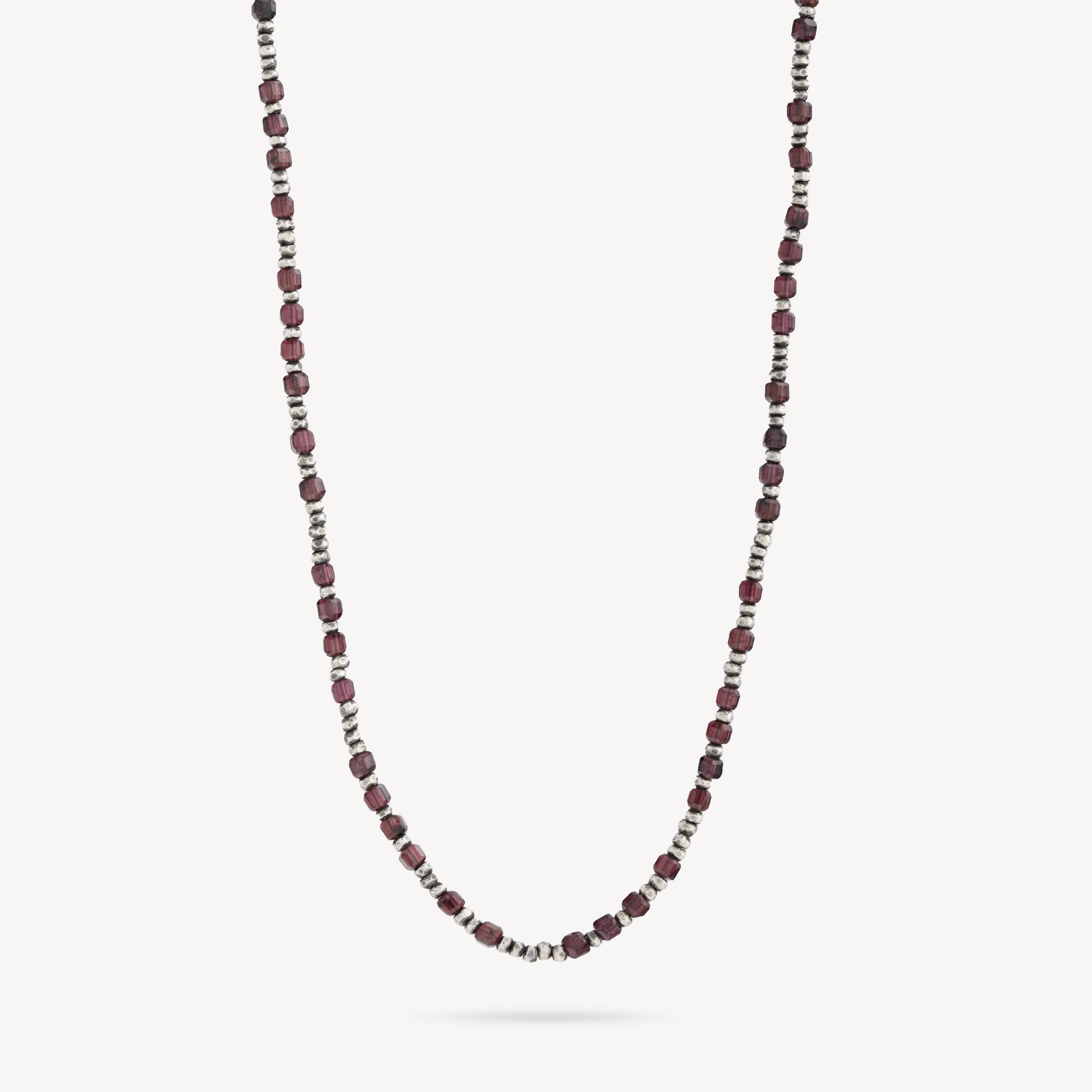 Percep Red Garnet Silver Bracelet