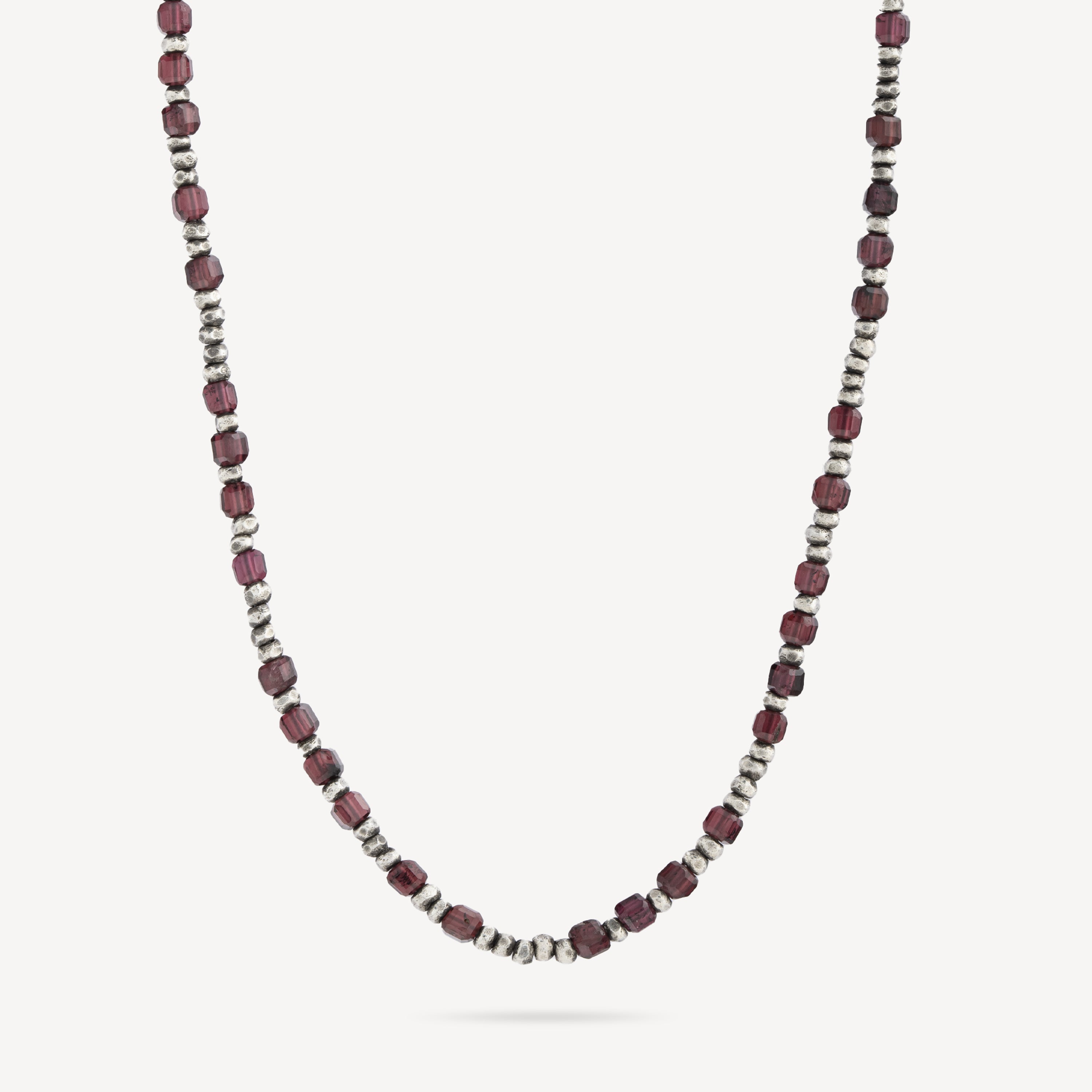 Percep Red Garnet Silver Bracelet