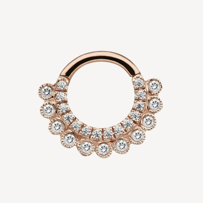 Hoop 8mm Diamond Apsara Rose Gold