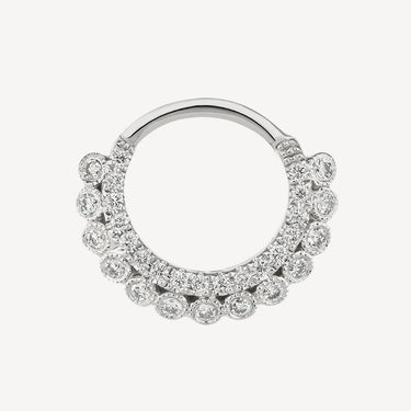 Hoop 8mm Diamond Apsara White Gold