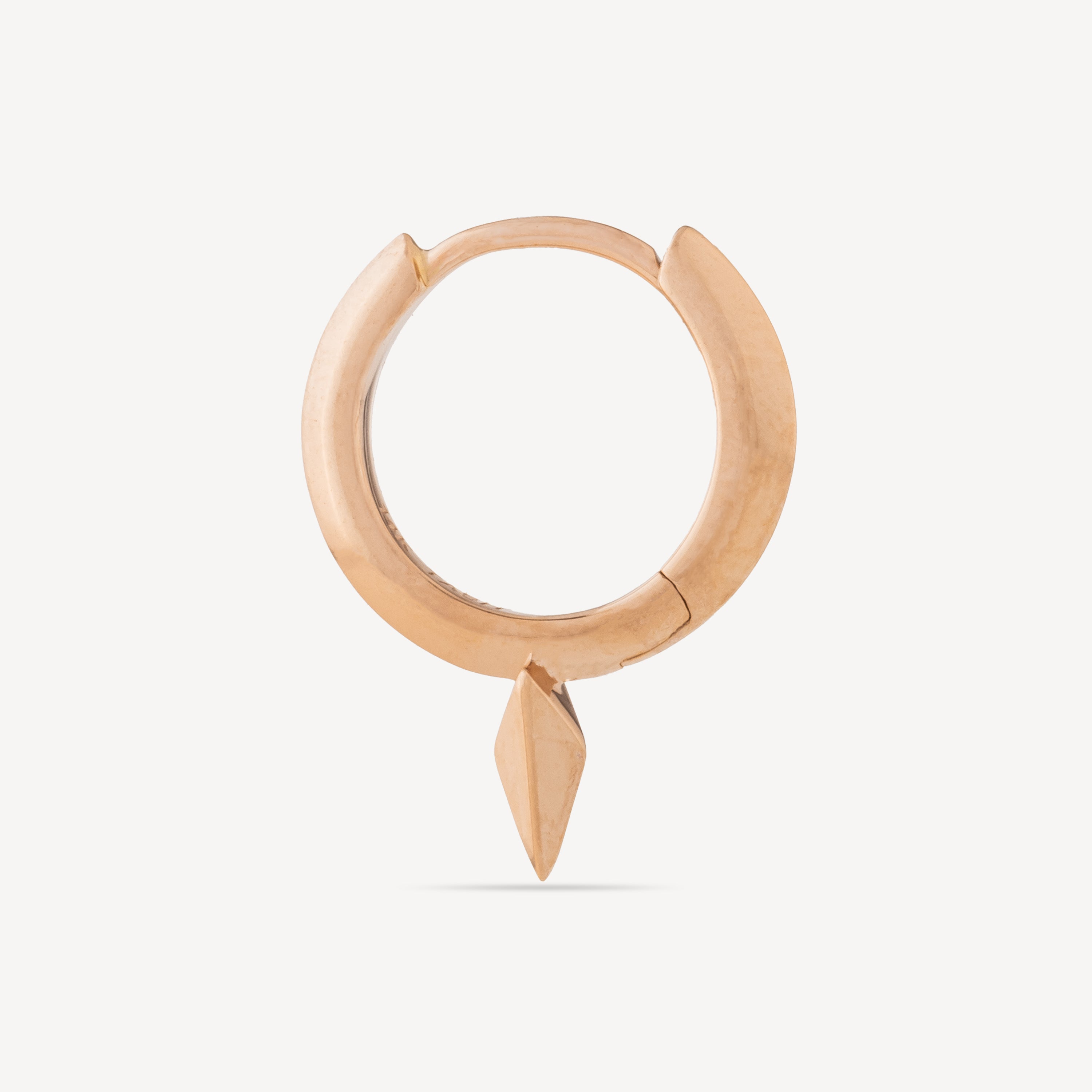 Hoop Earring 8mm Short Spike Rose Gold