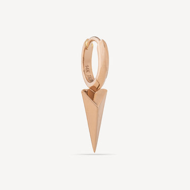 Hoop Earring 6.5mm Long Spike Rose Gold