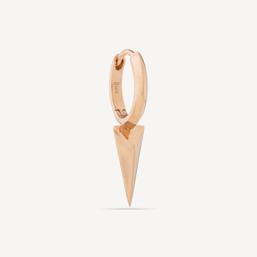 Hoop Earring 8mm Long Spike Rose Gold