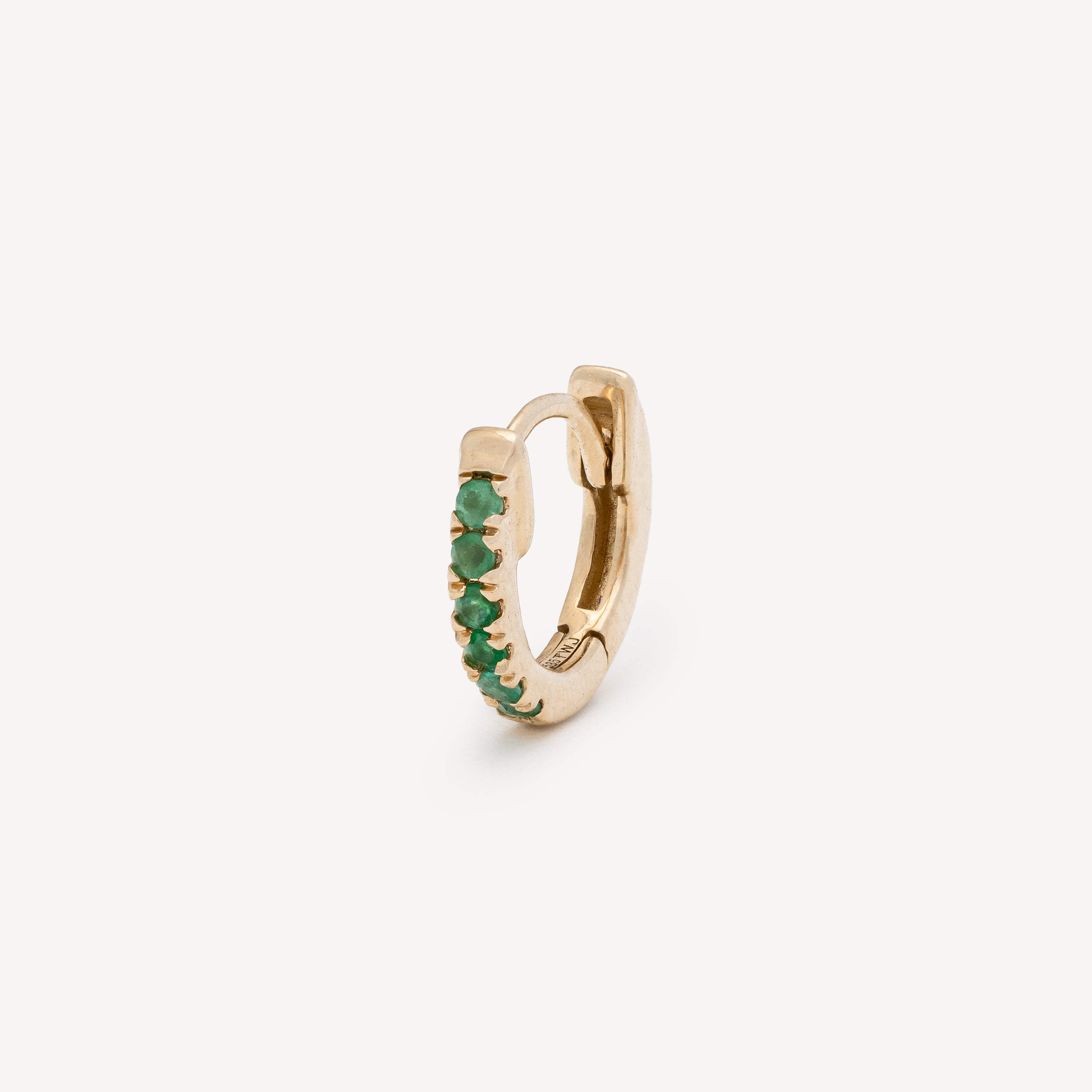 Hoop Emerald Daylight 6mm Yellow Gold