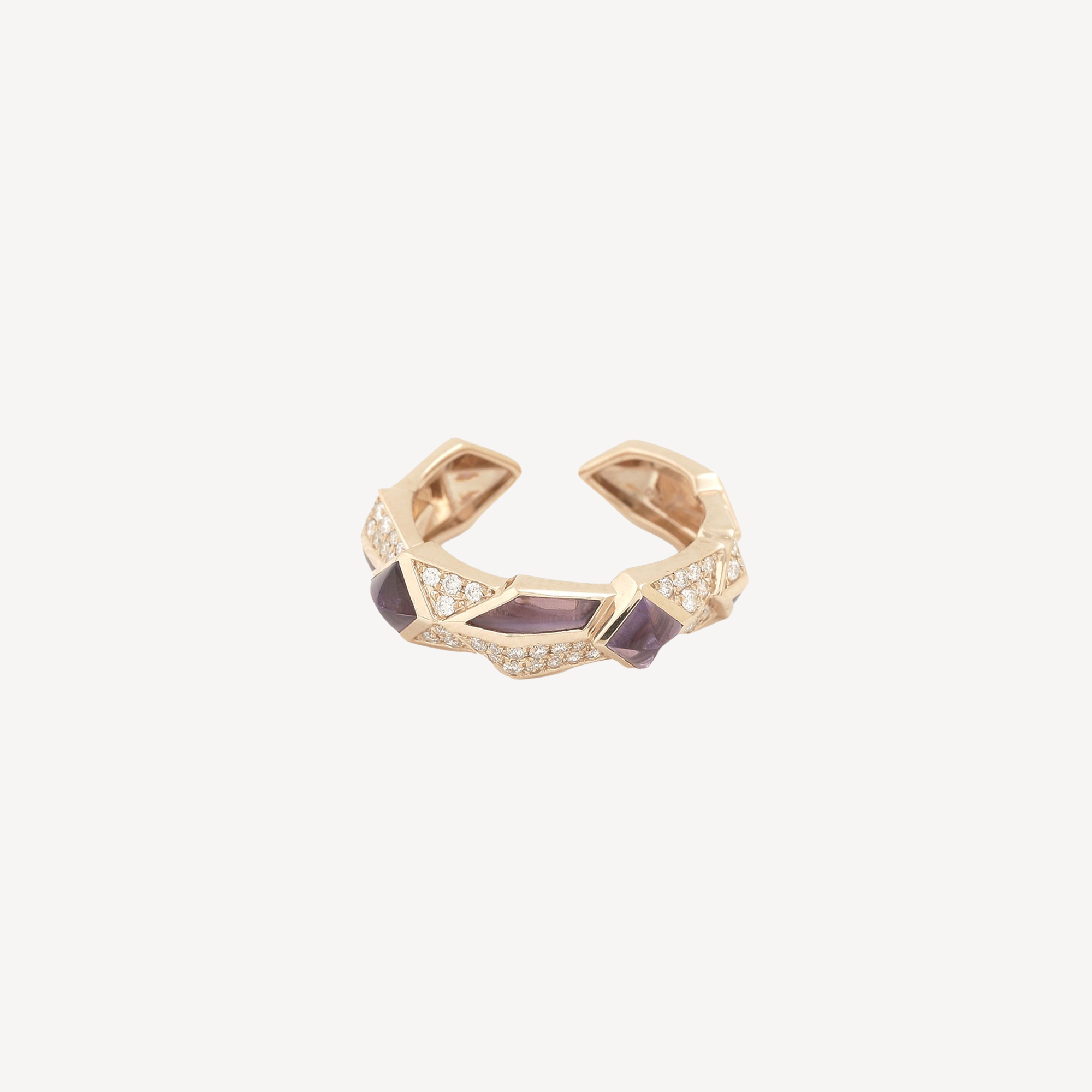 Edgy Simple Amethyst ring