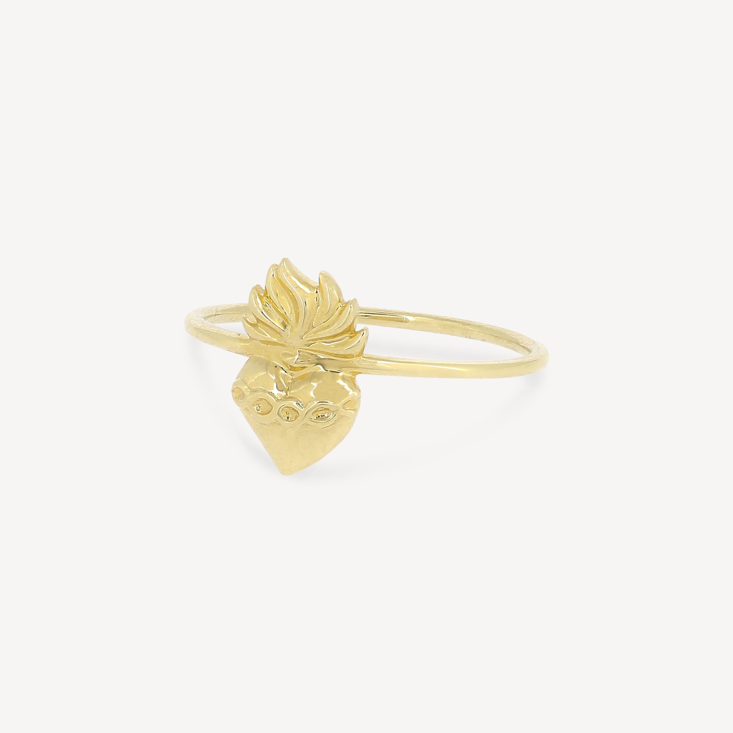 Gold Ex Voto Heart Ring