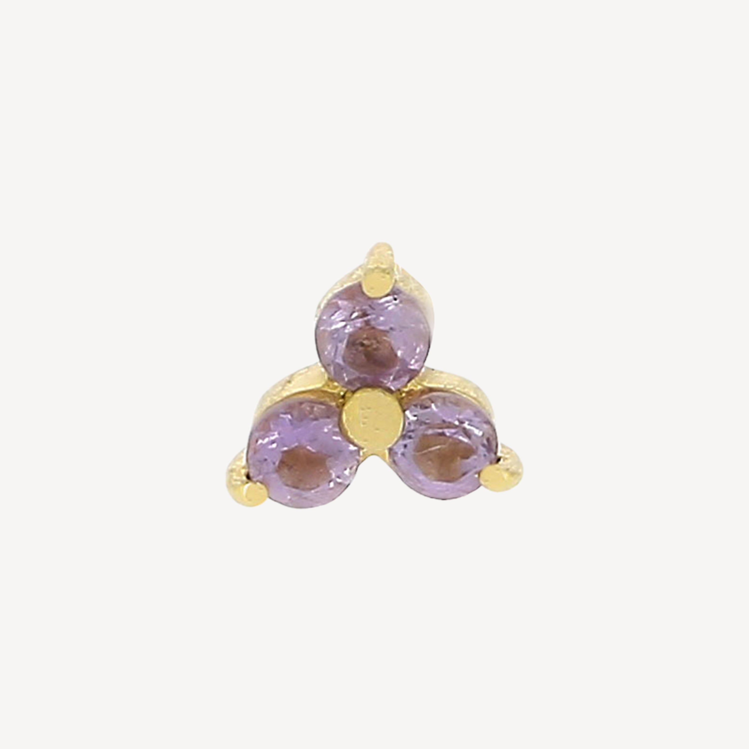 Stud Trilogy Amethyst