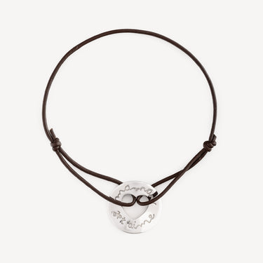 Maman Je T'aime White Gold Bracelet