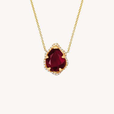 Baby Queen Water Drop Ruby necklace