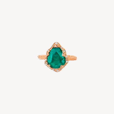 Baby Water Drop Colombian Emerald ring