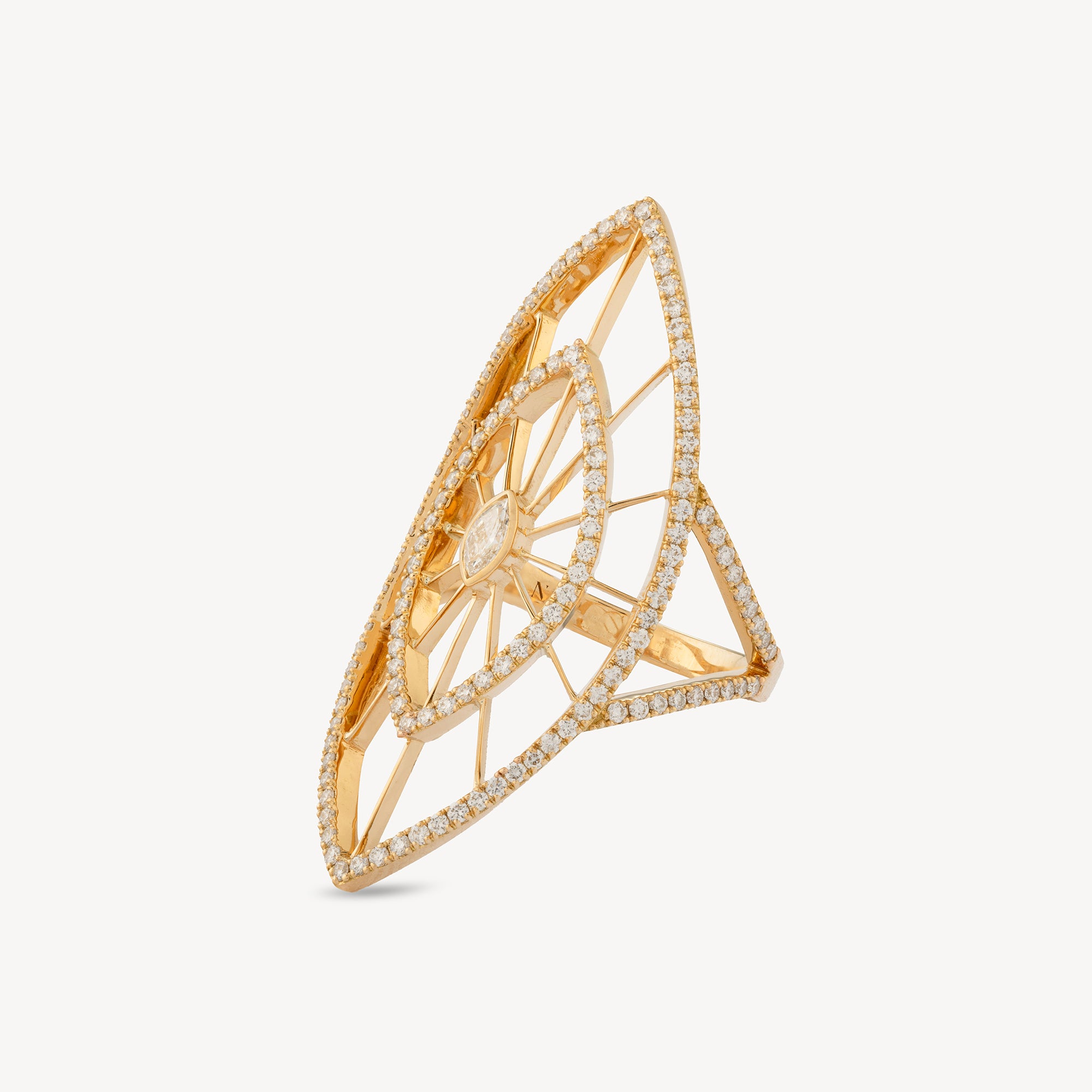 Ring Ardente Yellow gold Navette Diamonds