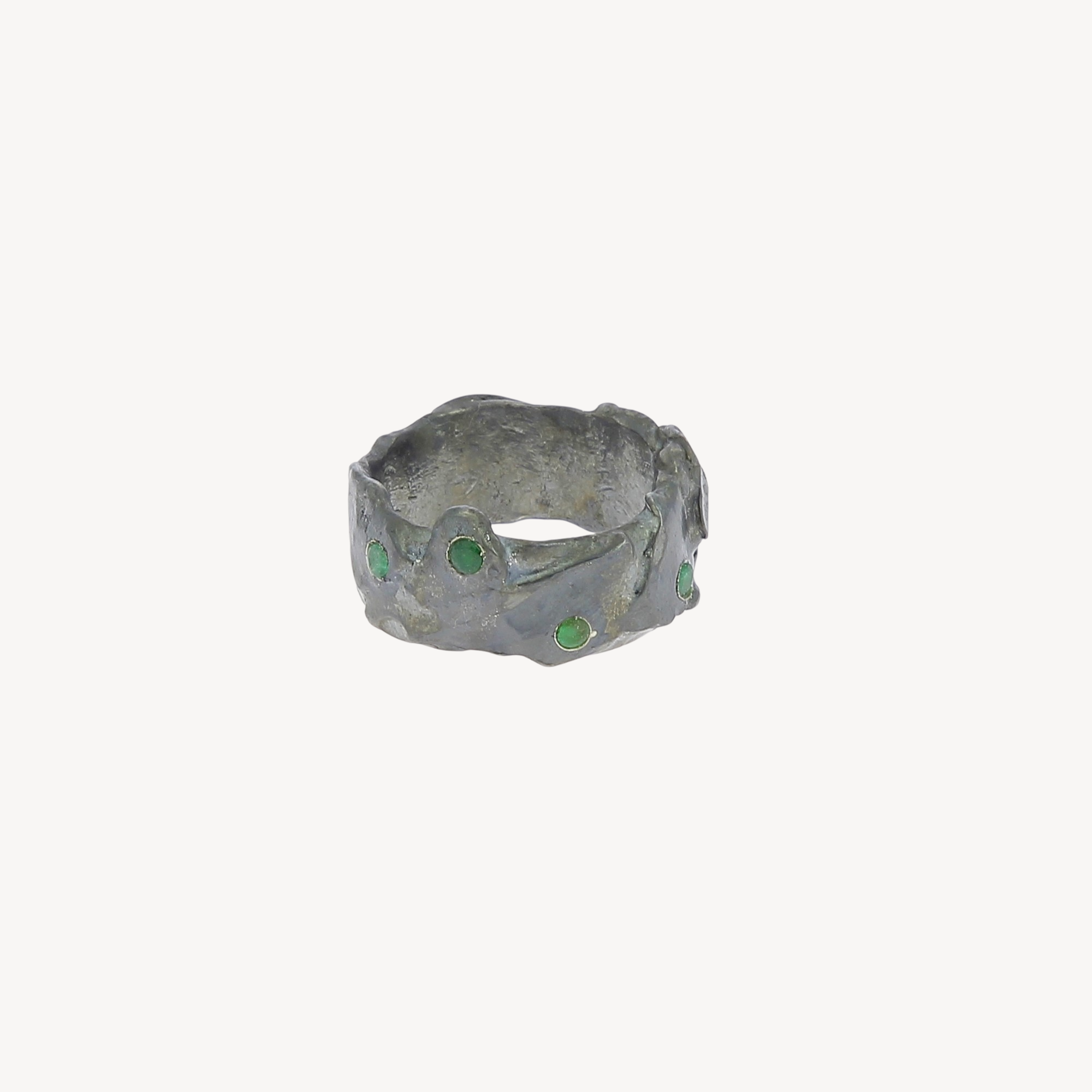 Emerald Silver Ring