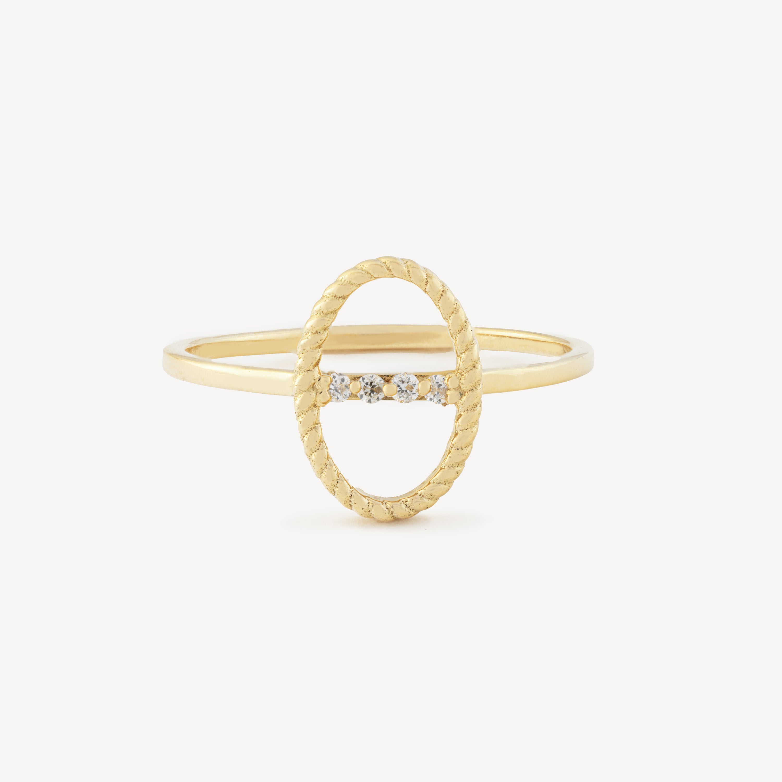 Celestial Bar Yellow Gold Diamond Ring