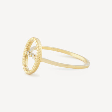 Celestial Bar Yellow Gold Diamond Ring