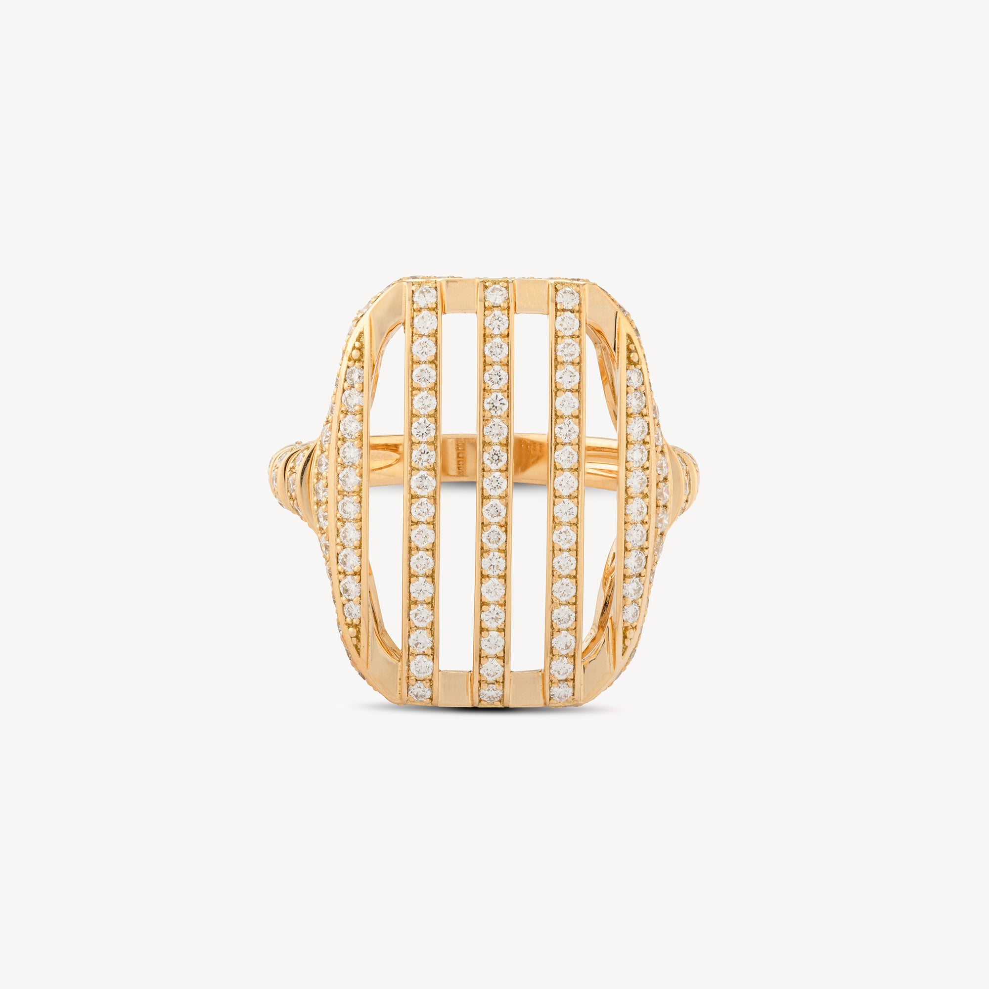 Ring Cut Rectangle Yellow gold Diamonds