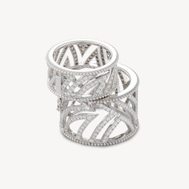 Double Haxo ring White gold Diamonds