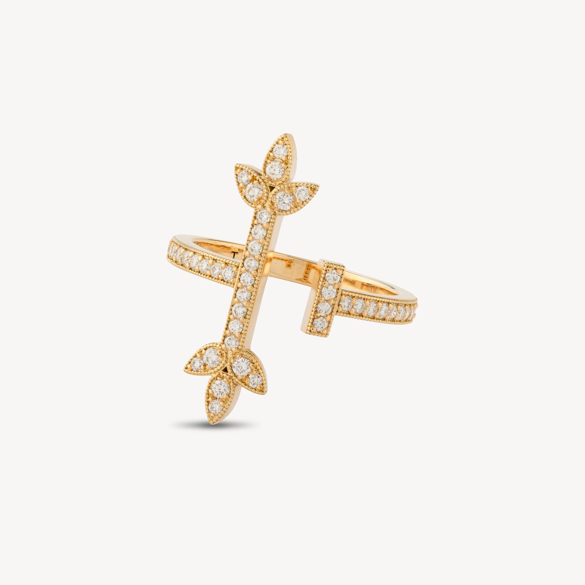 Ring Indy Ouverte Yellow gold Diamonds