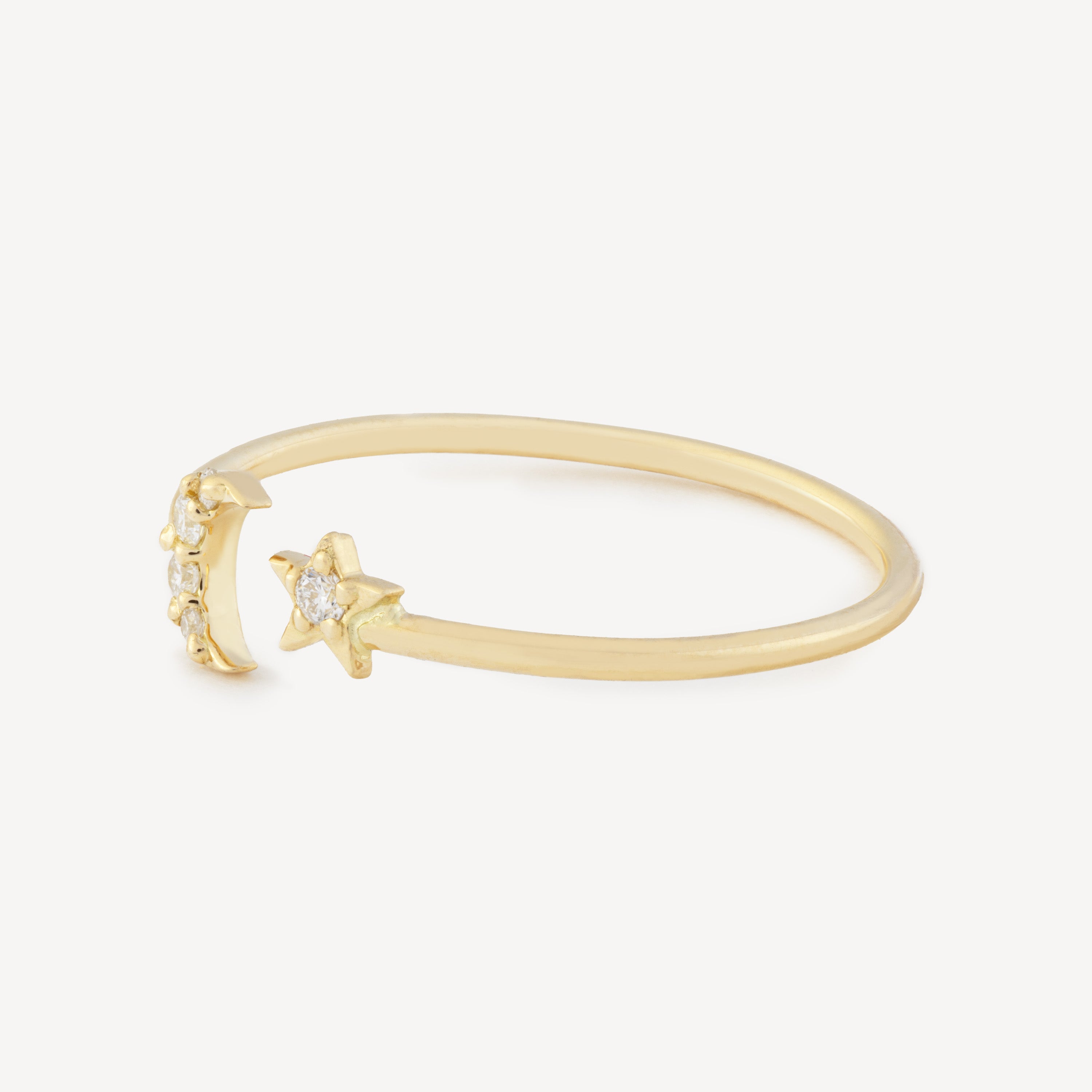 Moonlight Starlight Ring Yellow Gold