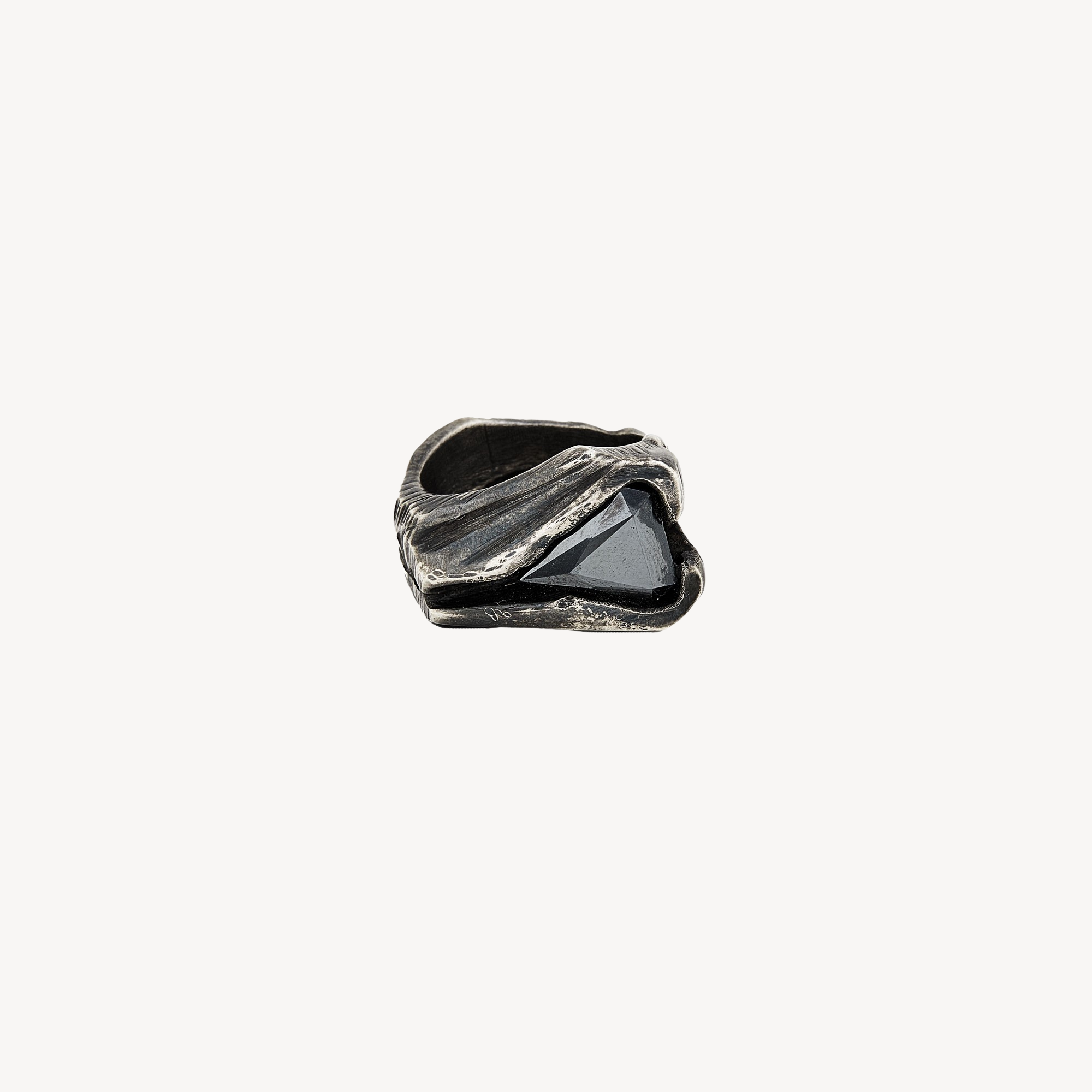 Hematite Triangle Ring