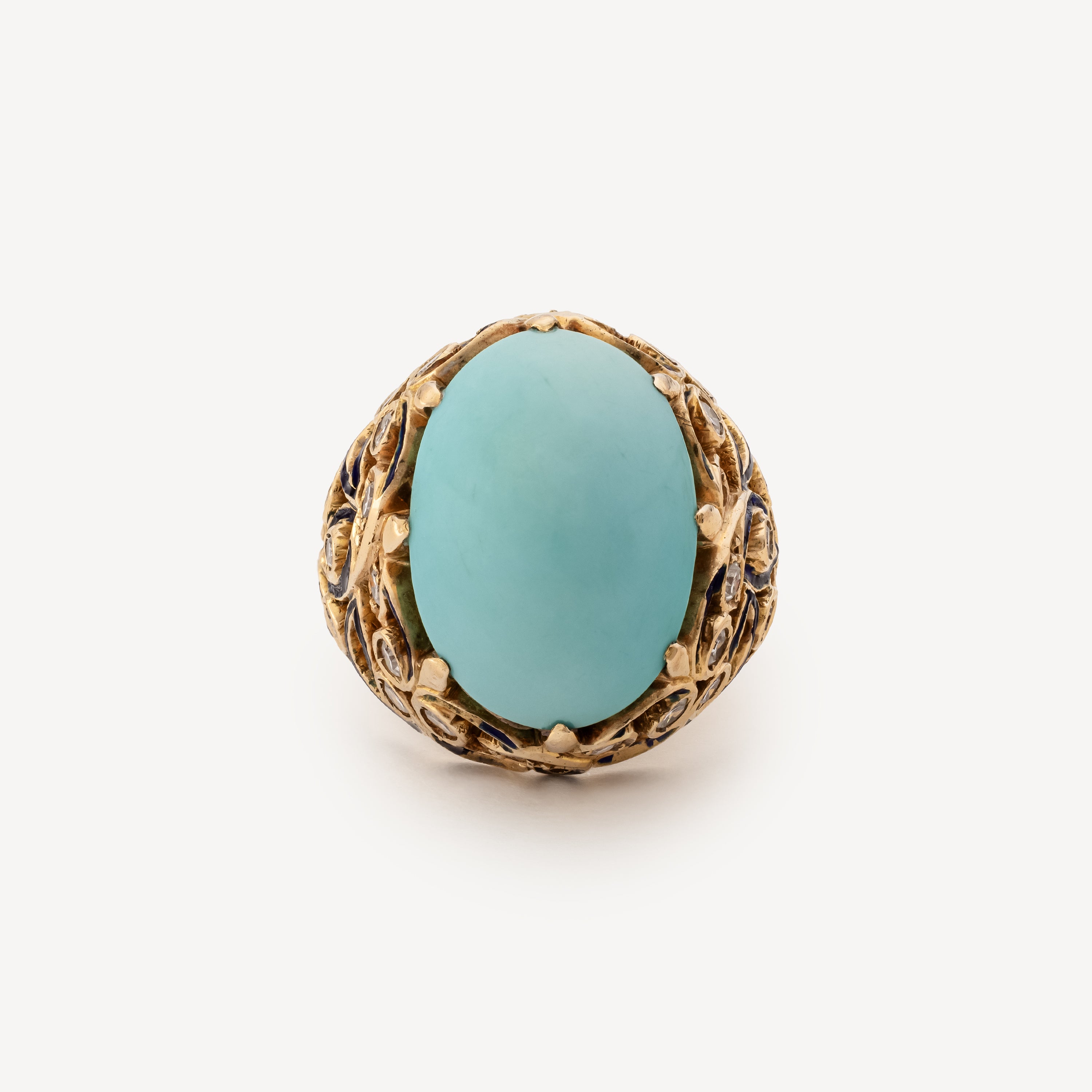 Turquoise ring Rose Gold