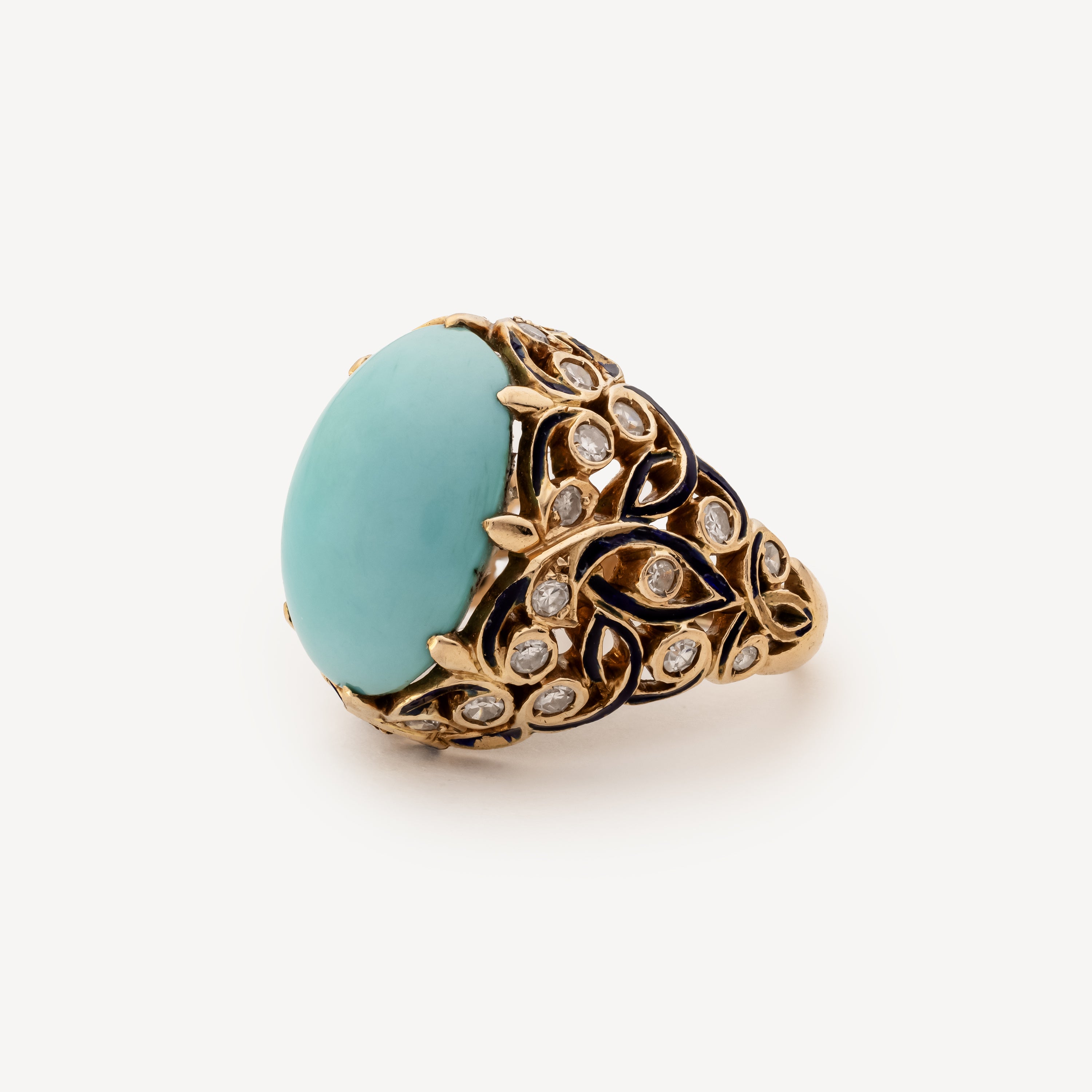 Turquoise ring Rose Gold