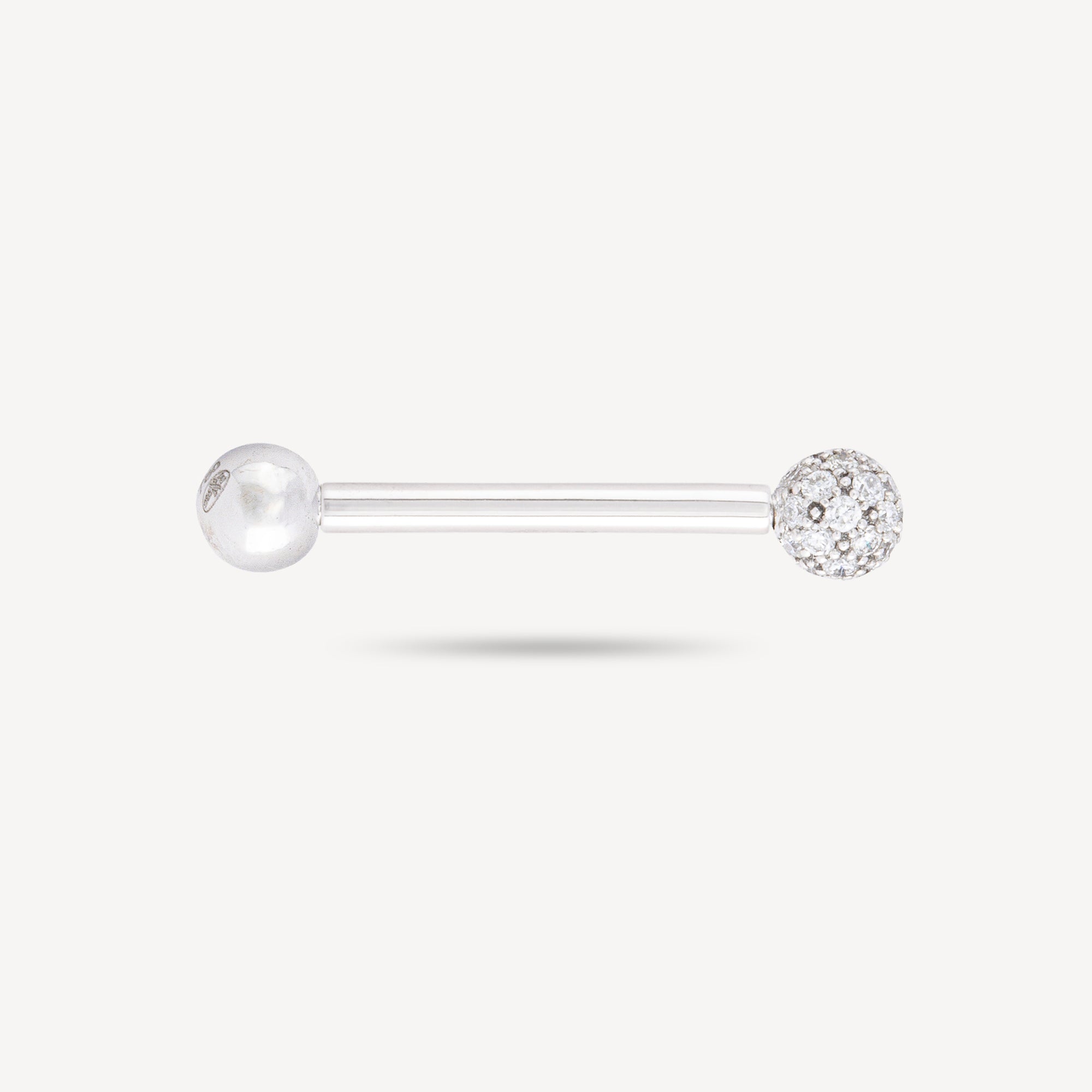 Piercing Barre 12mm Teton White Gold