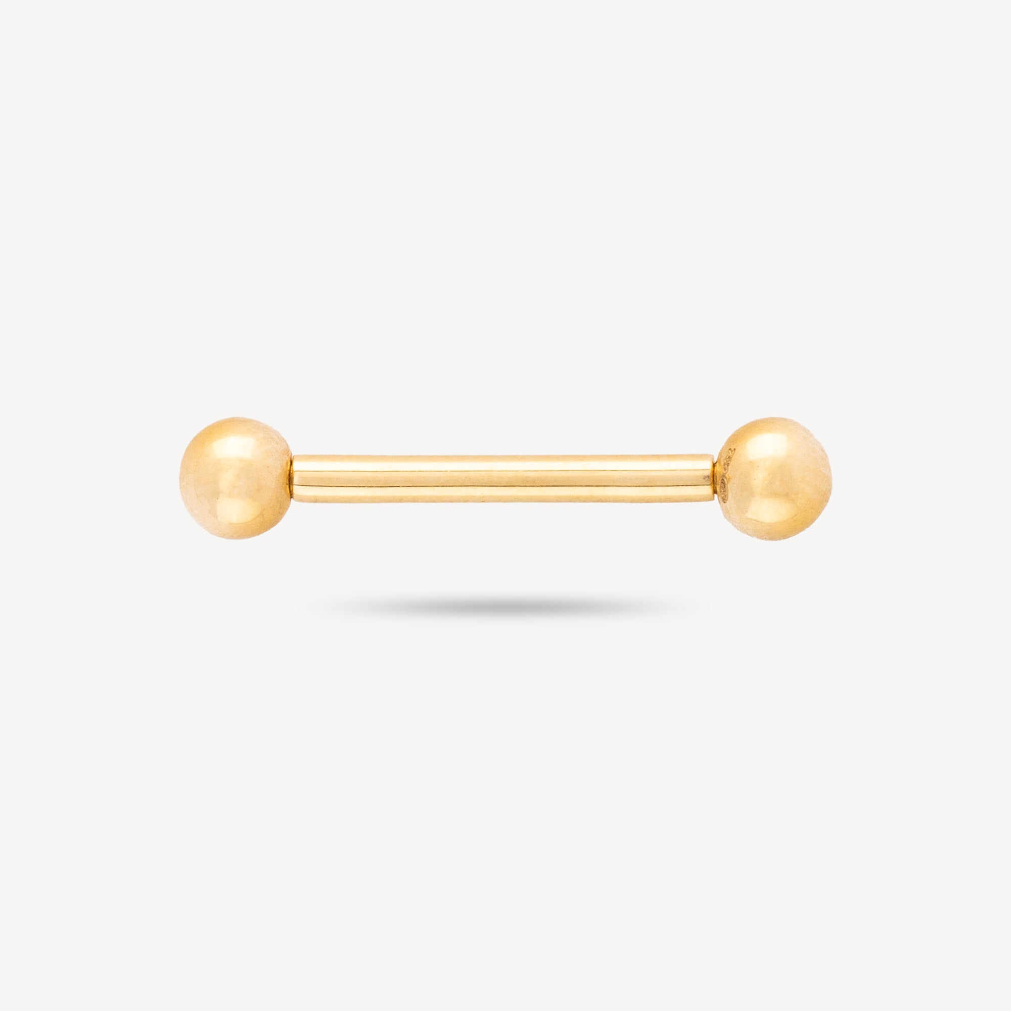 Piercing Barre 12mm Yellow Gold Nipple