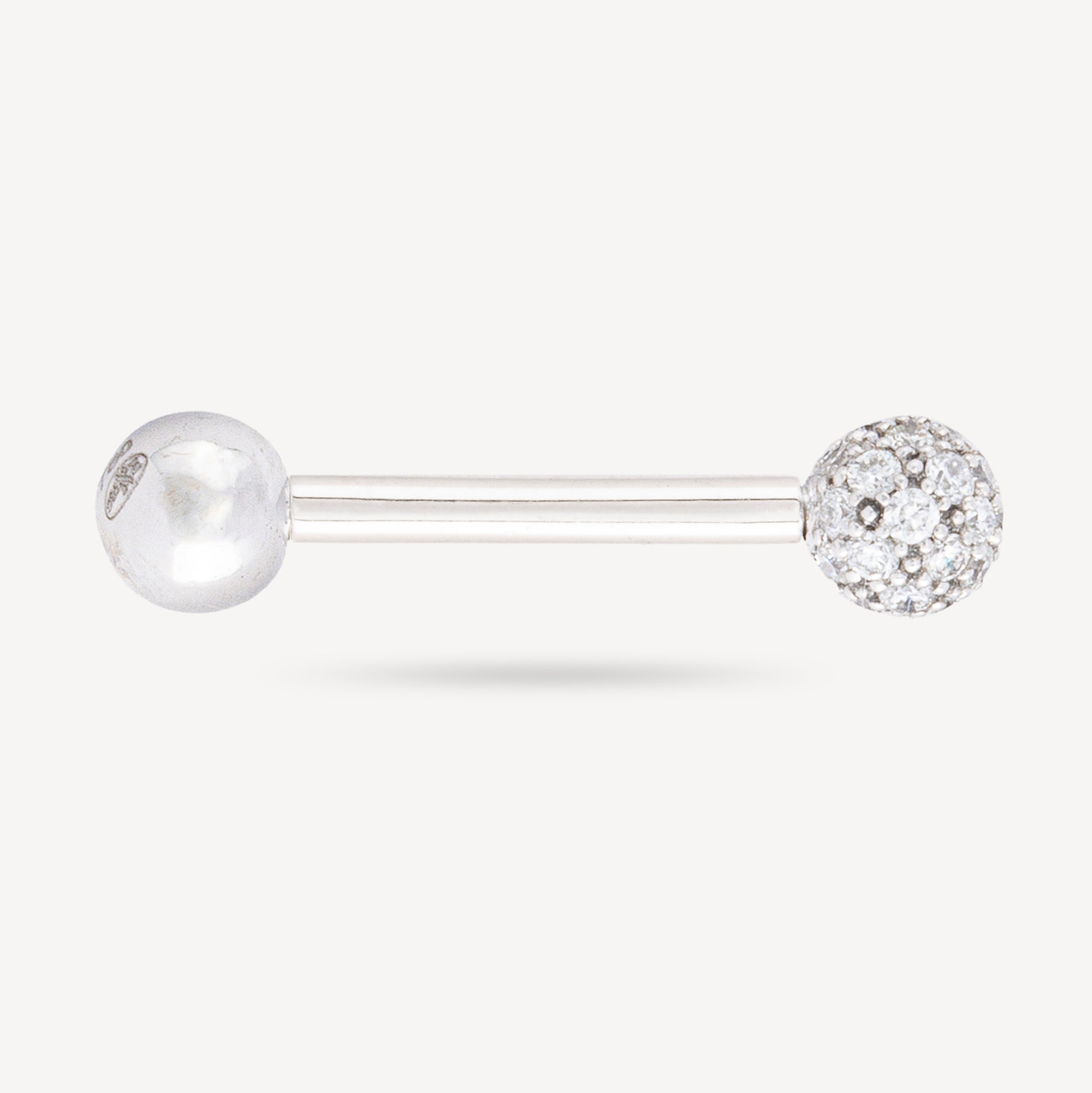 Piercing Barre 14mm Teton White Gold