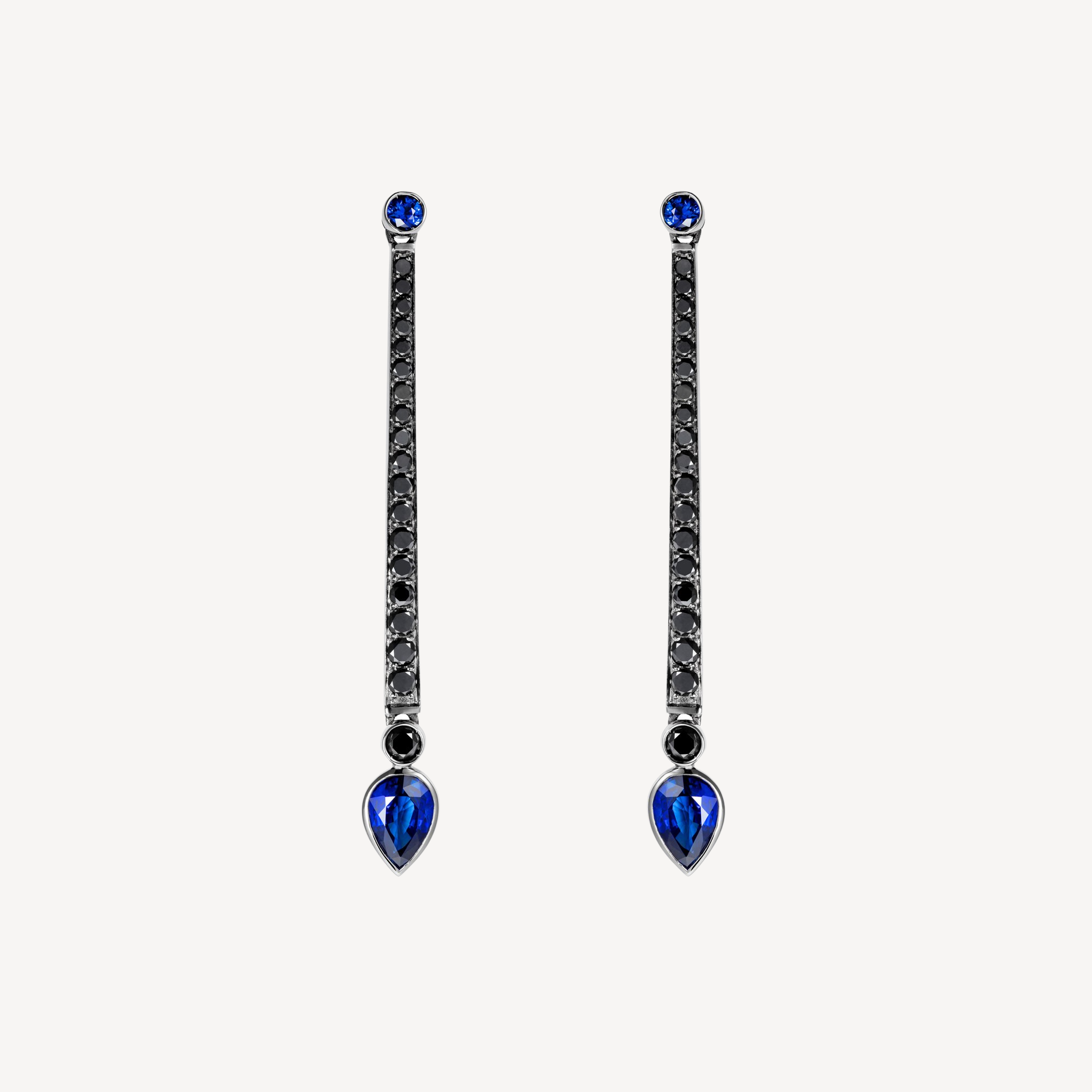 Earrings En Pointe Blue Sapphires