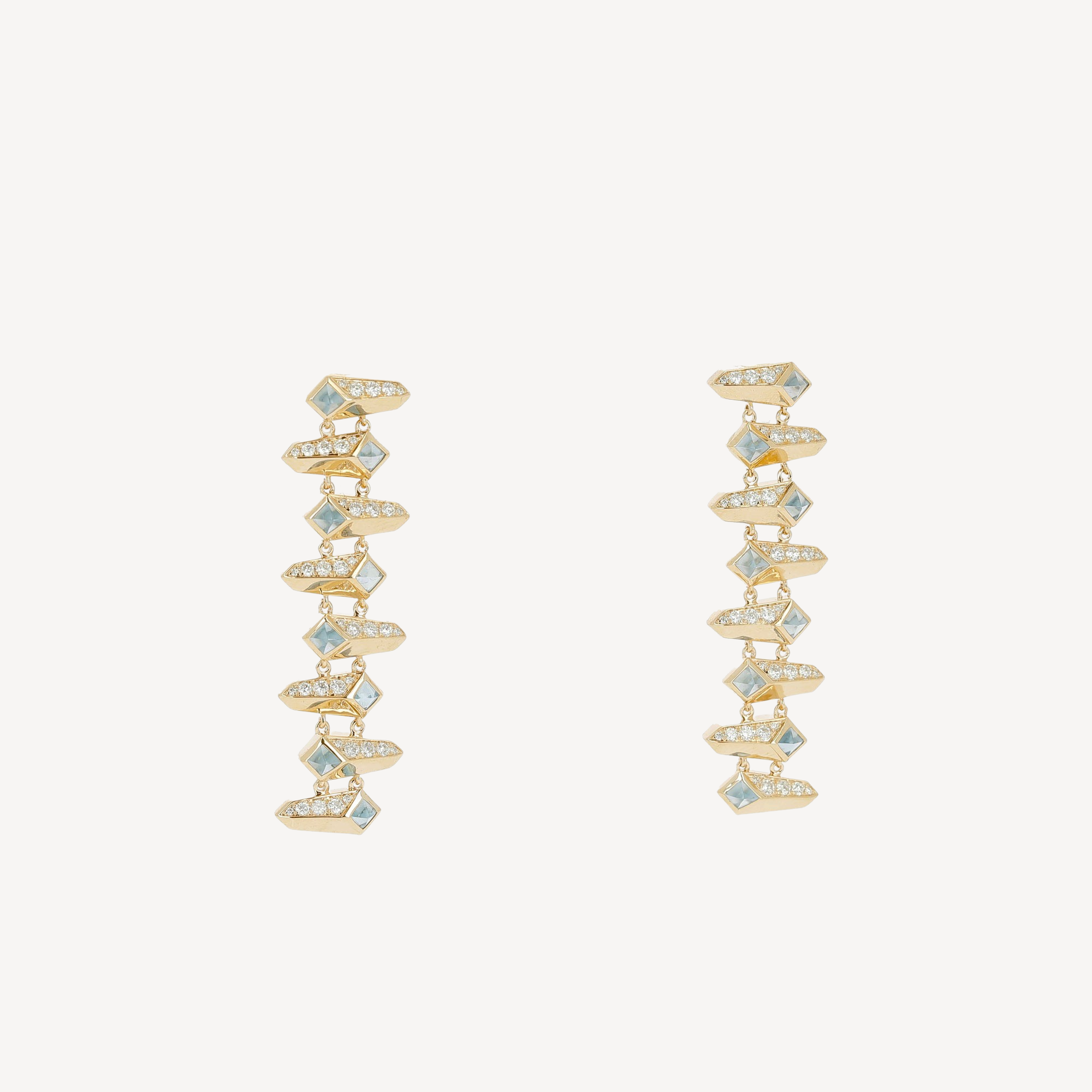 Edgy Glam Blue Topaz earrings