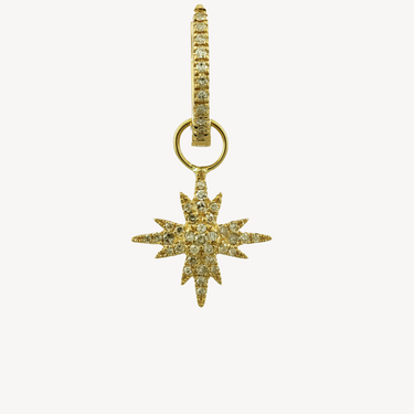 Delight and Star yellow gold earrings