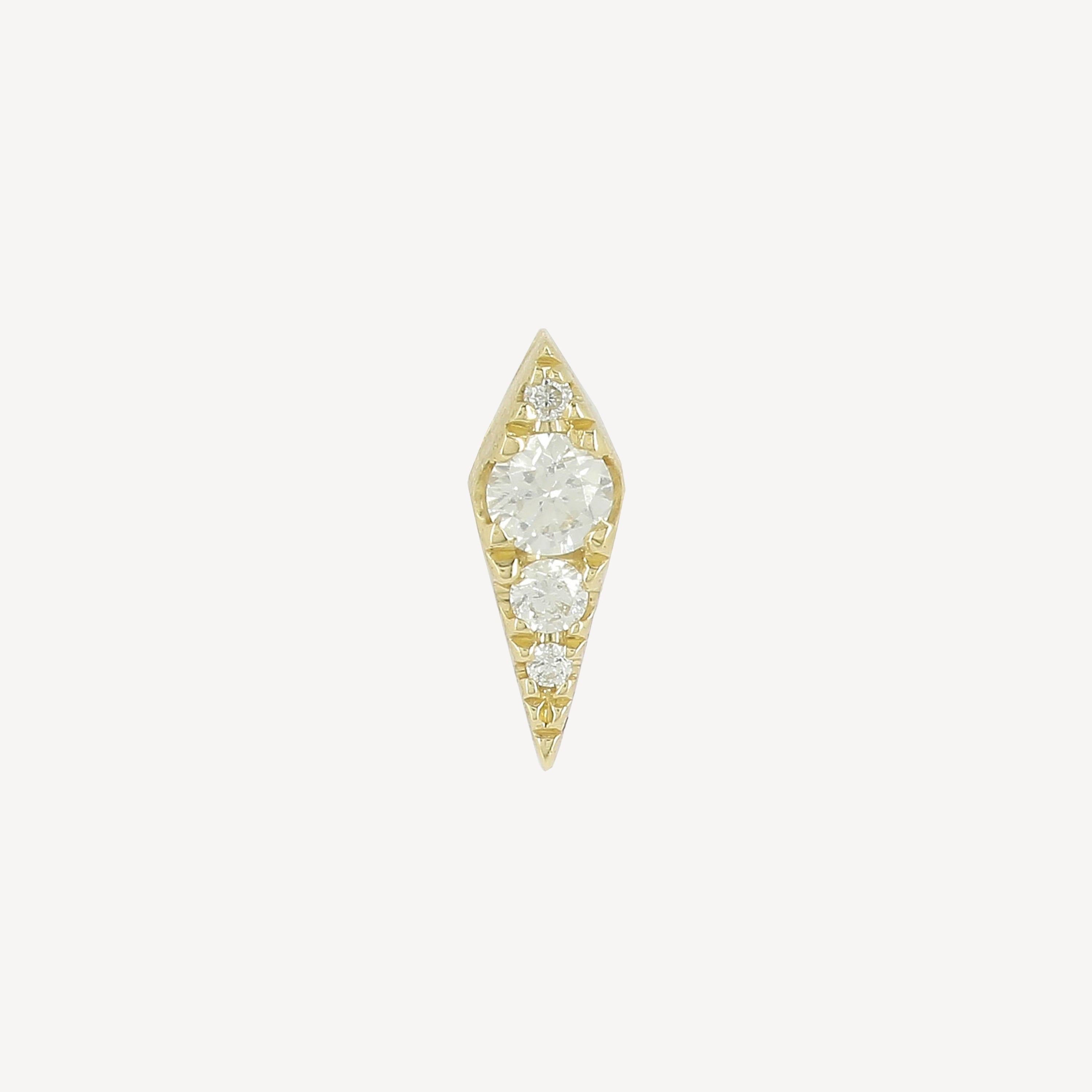 Earring Sharp Yellow Gold