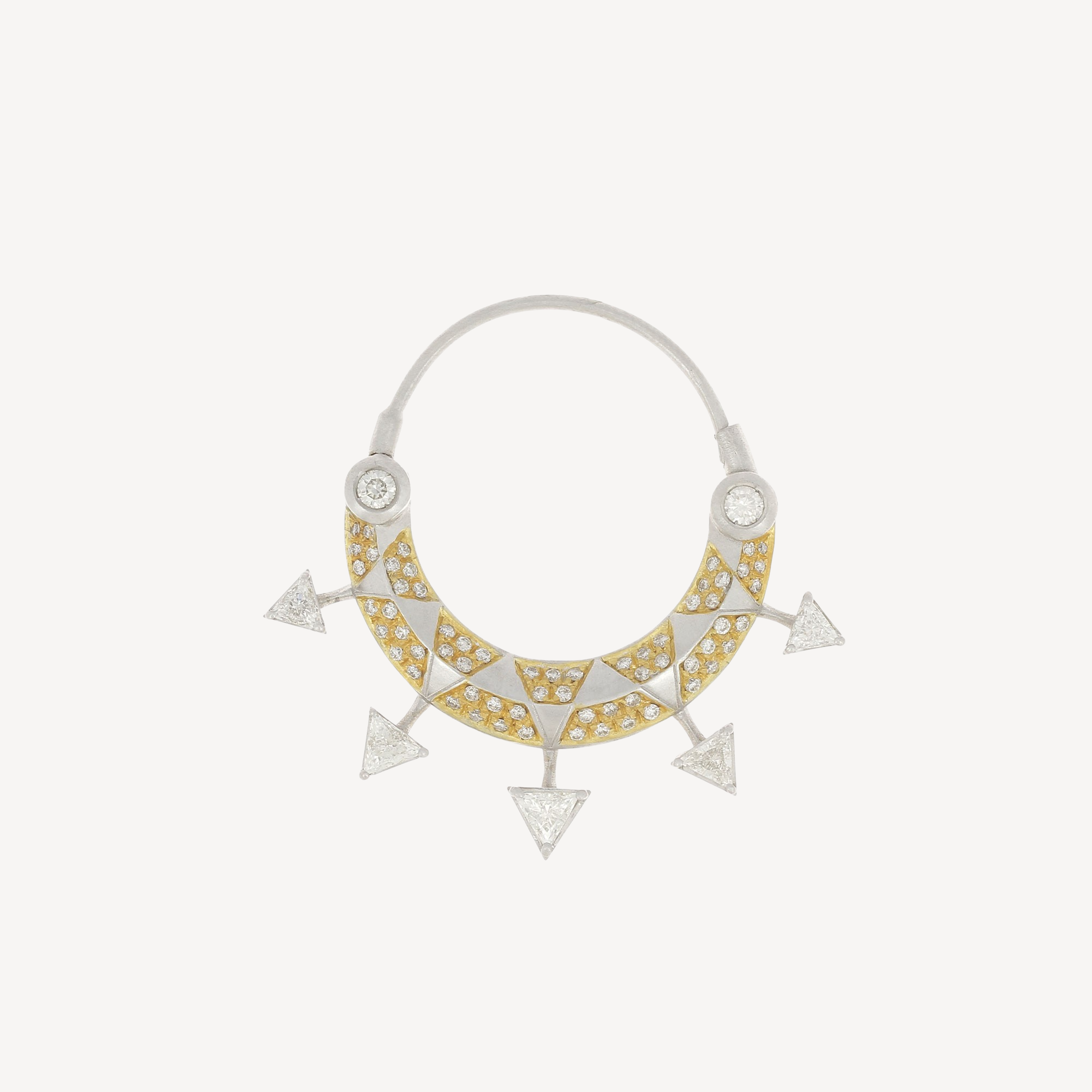 Ulaia Yellow and White Gold Earring