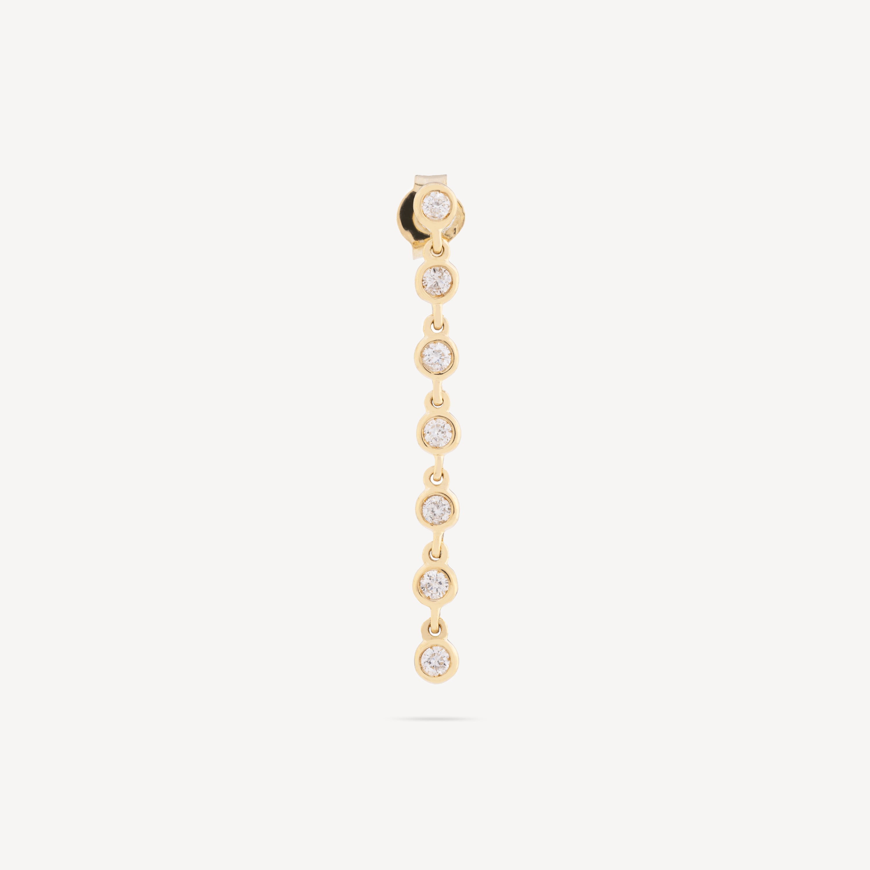 6 Yellow Gold Diamond Earring