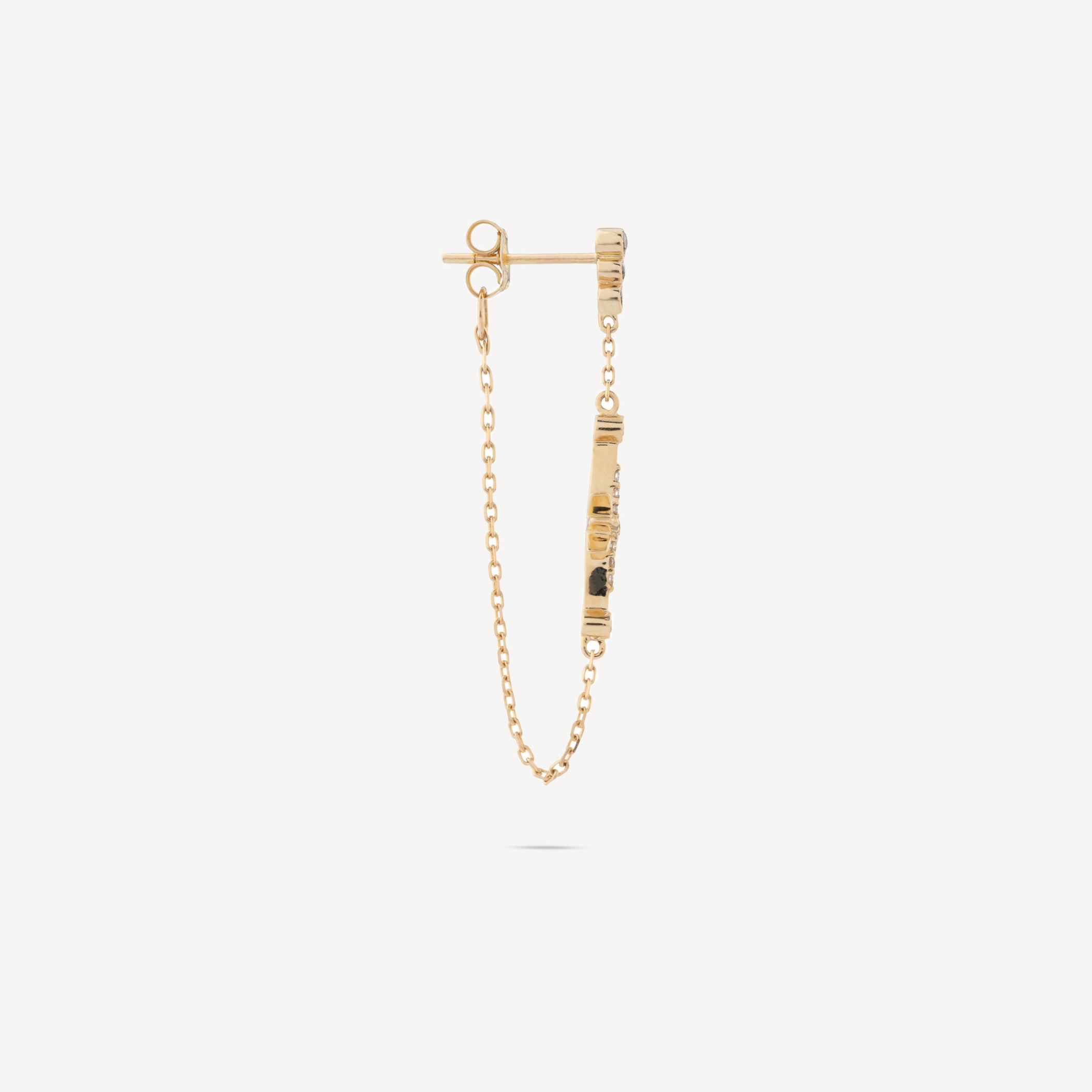 North Star Diamond Chain Earring