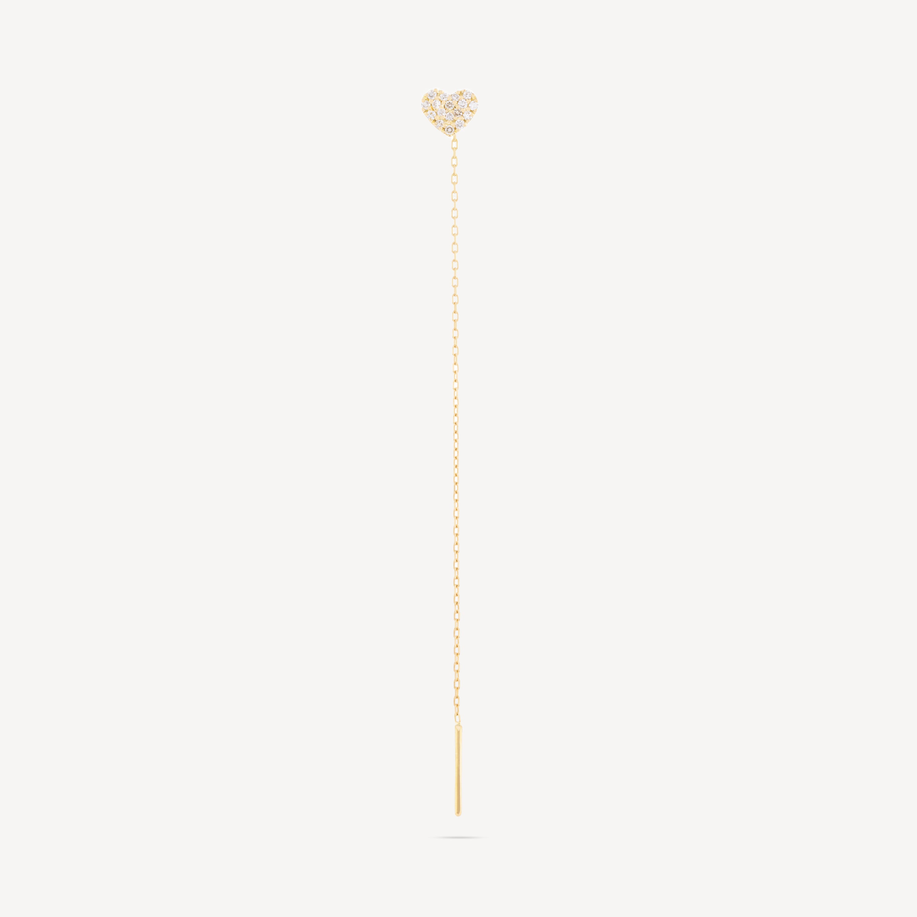 Hanging Hearts Earring Yellow Gold