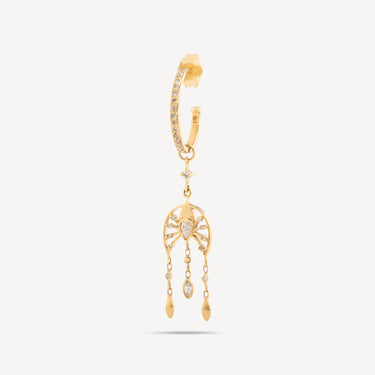 Earring Magic Marquise Diamonds Moons