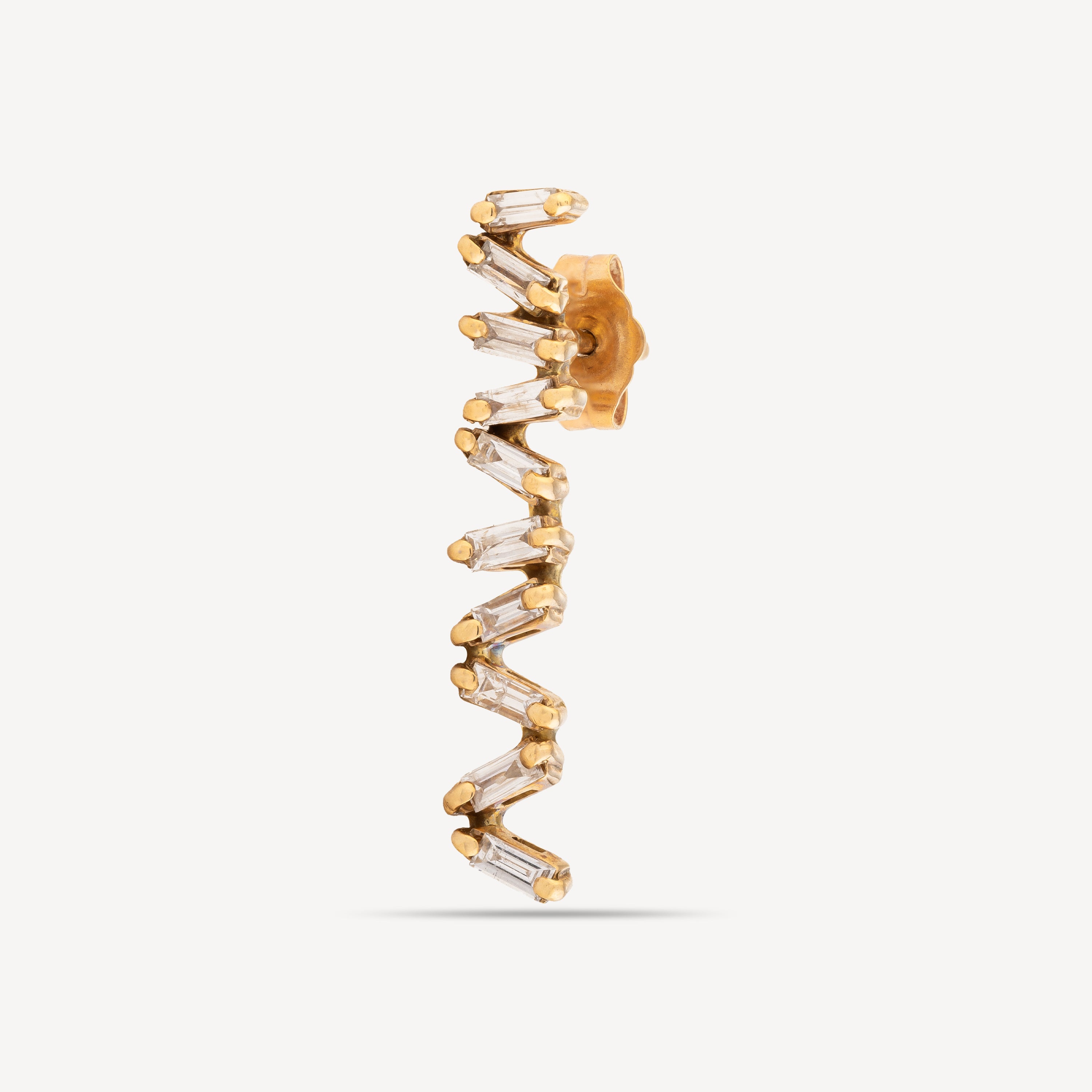 Earring Oryx Baguettes Diamonds Rose Gold