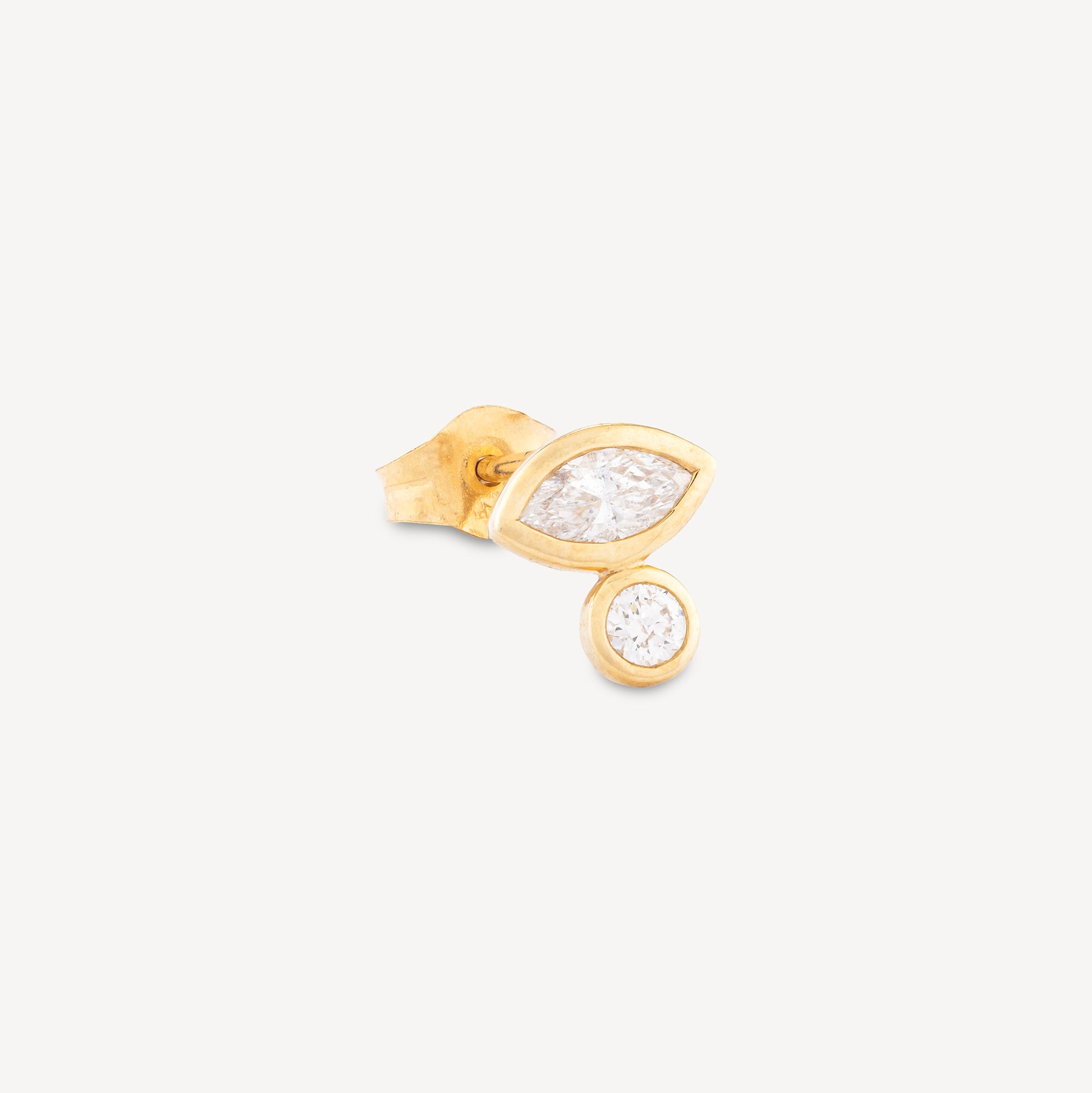 Stud Earring Diamond and Marquise YG