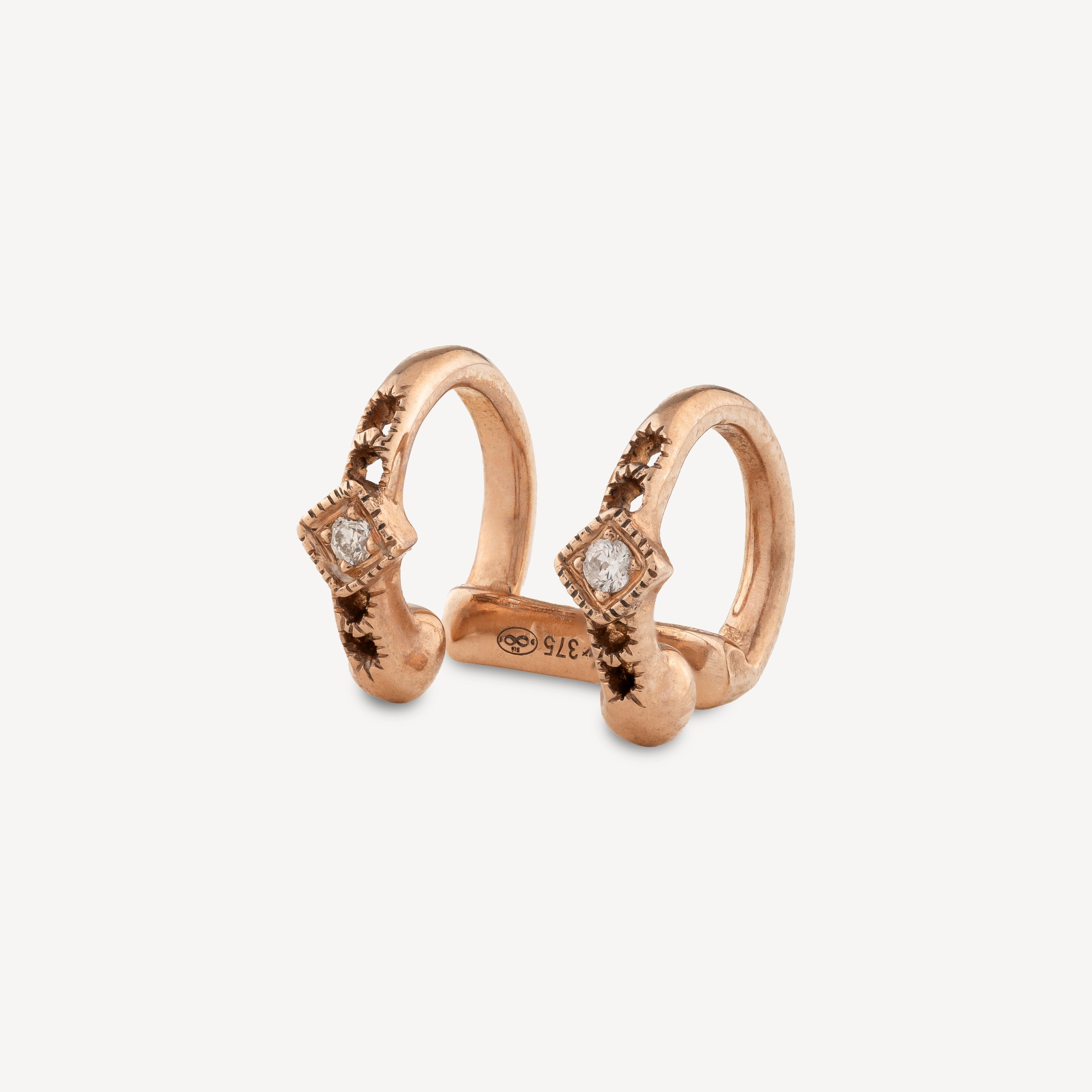 Sunny Bubbles Diamond Earring Rose Gold